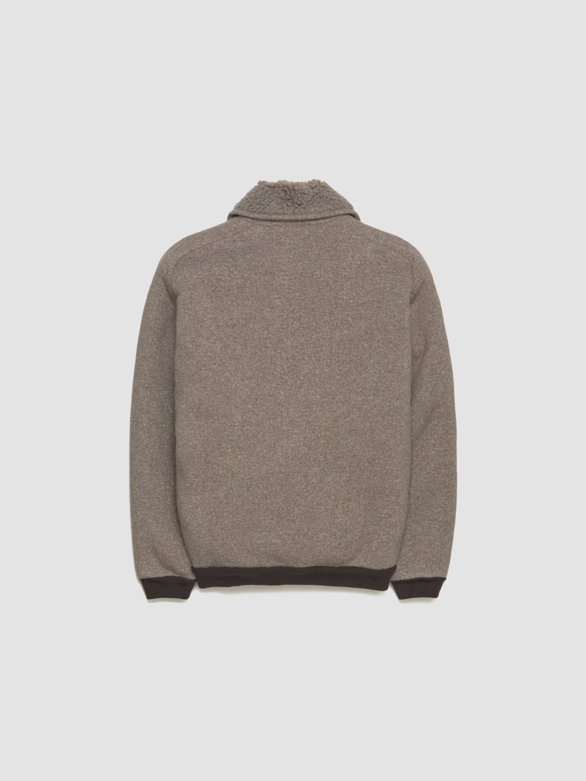 Cotton Fleece Blouson Jacket With Zip in Cord