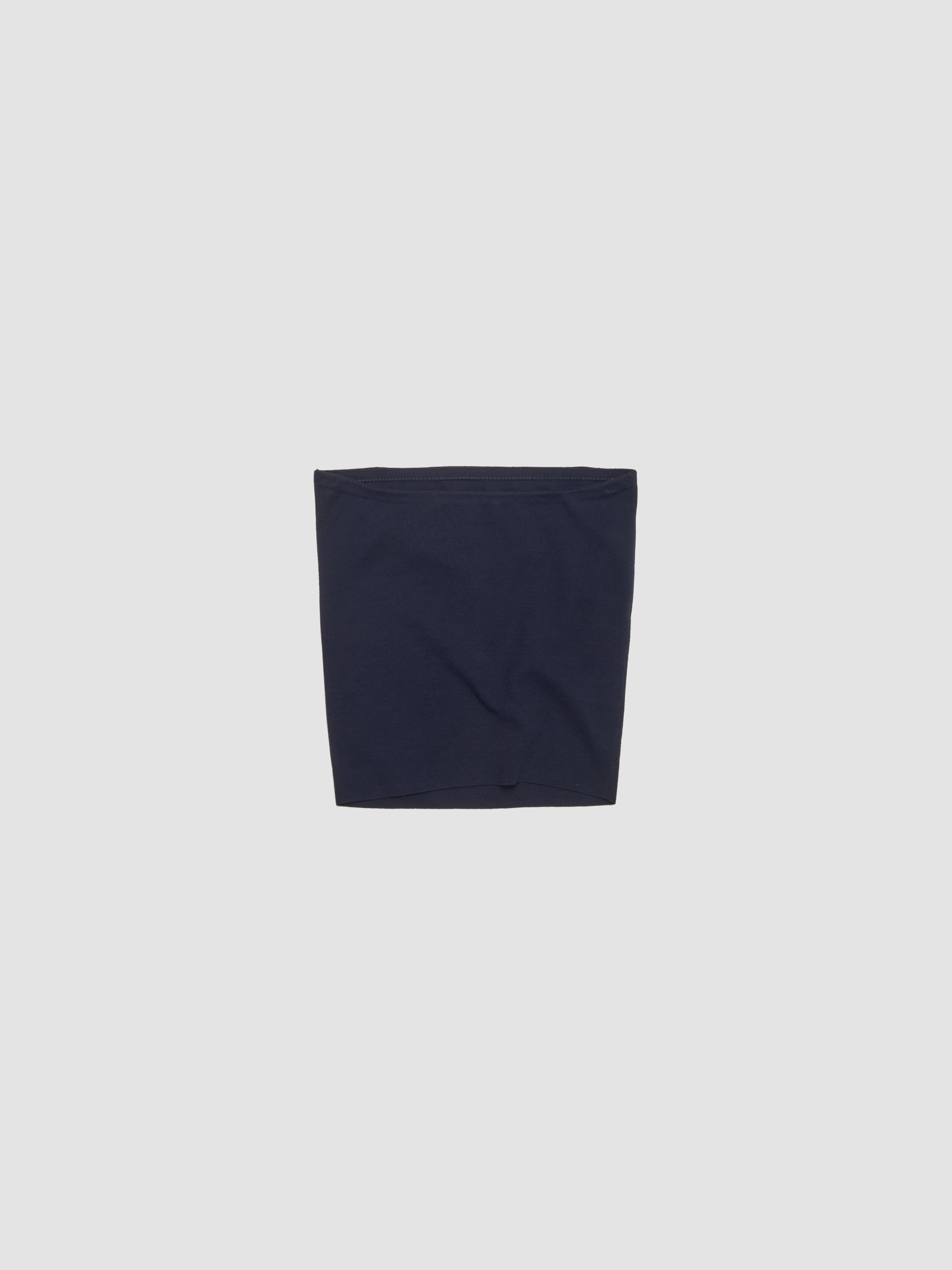 Cotton Knit Tube Top in Navy