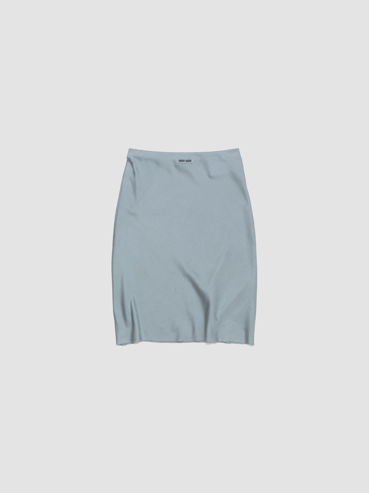 Silk Midi Skirt in Astro Blue