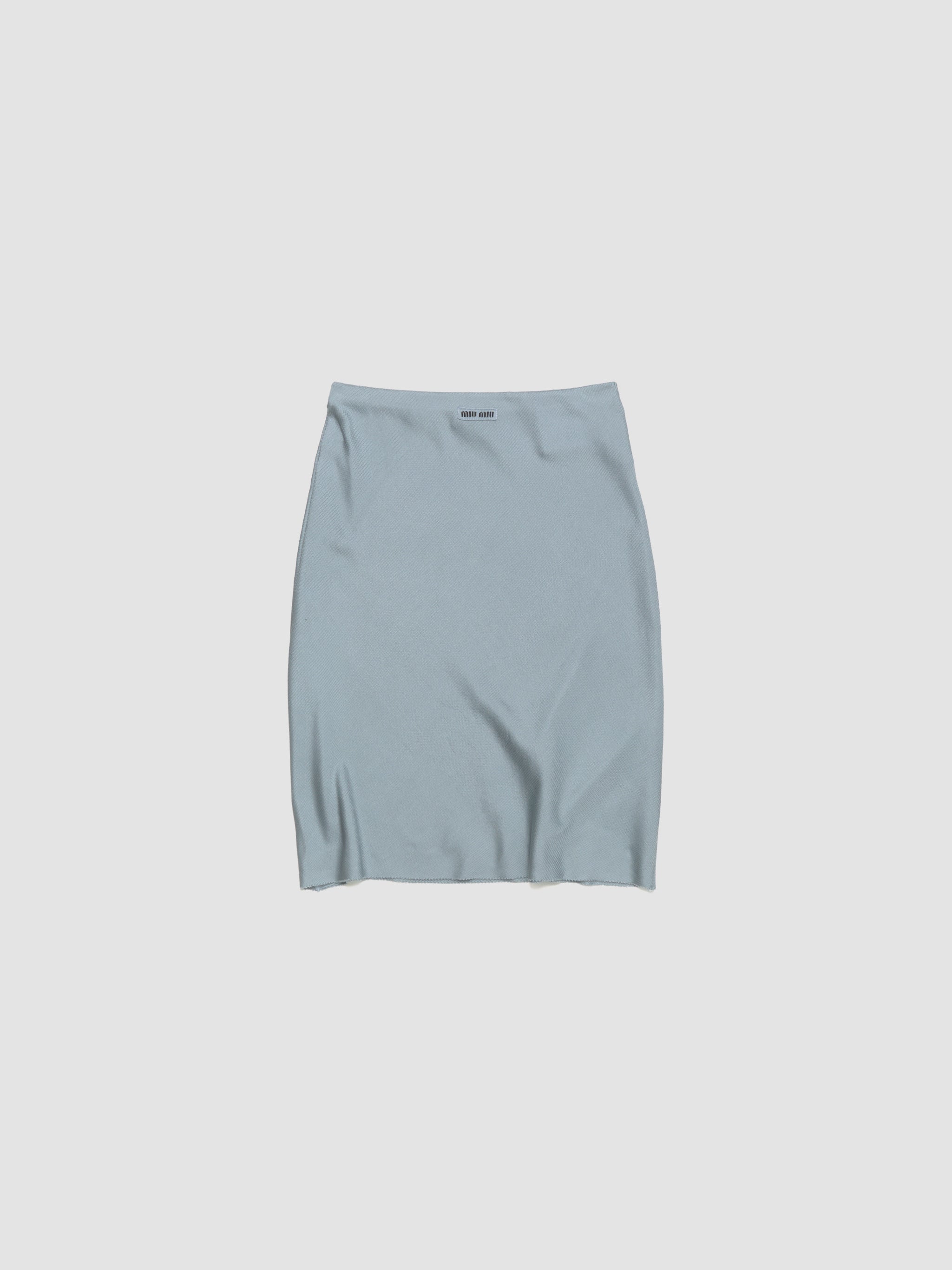 Silk Midi Skirt in Astro Blue