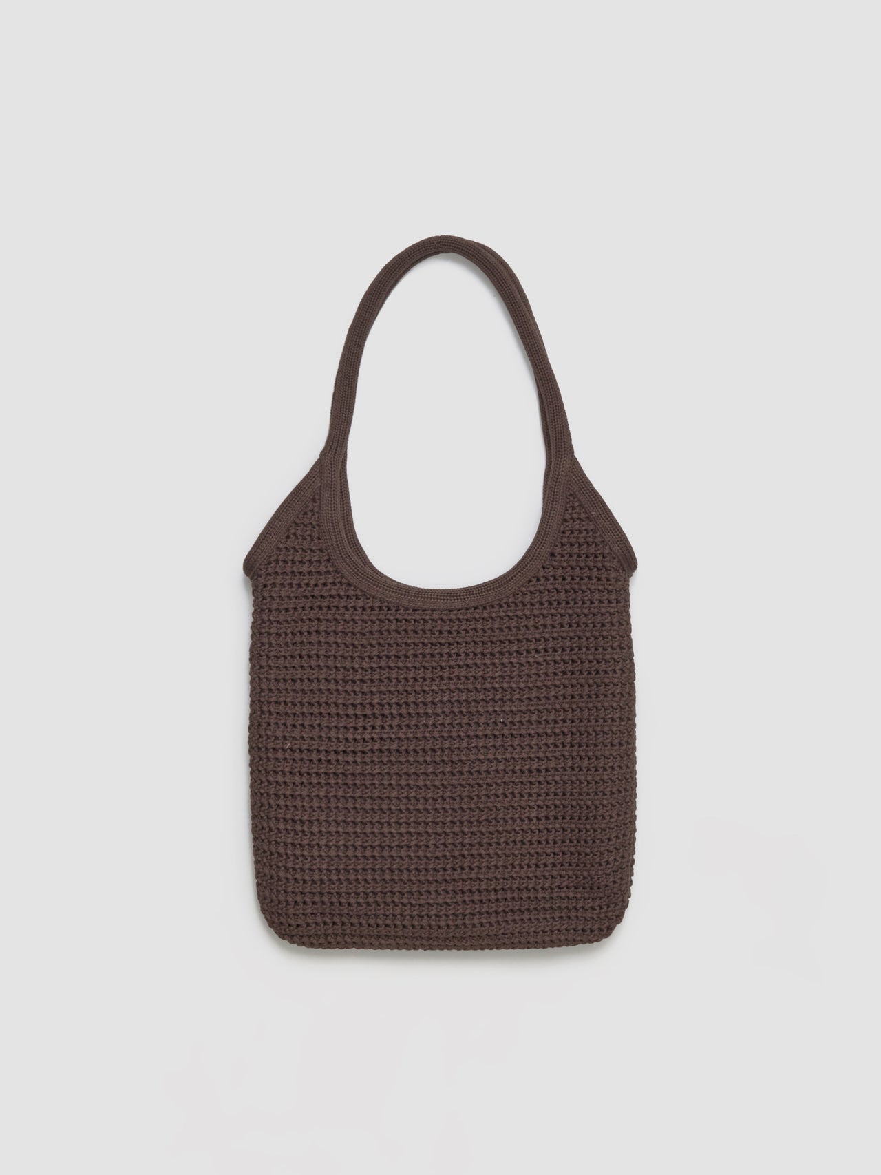Woven Shopping Bag in Cocoa & Chalk