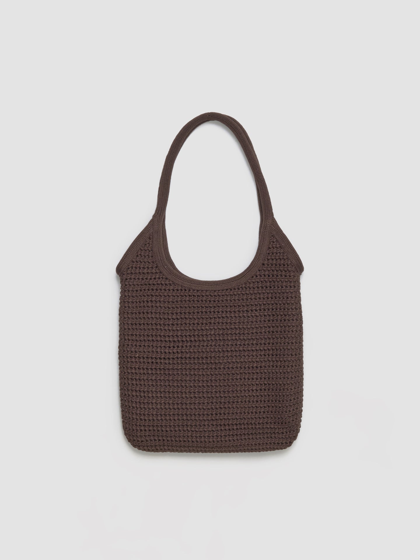 Woven Shopping Bag in Cocoa & Chalk
