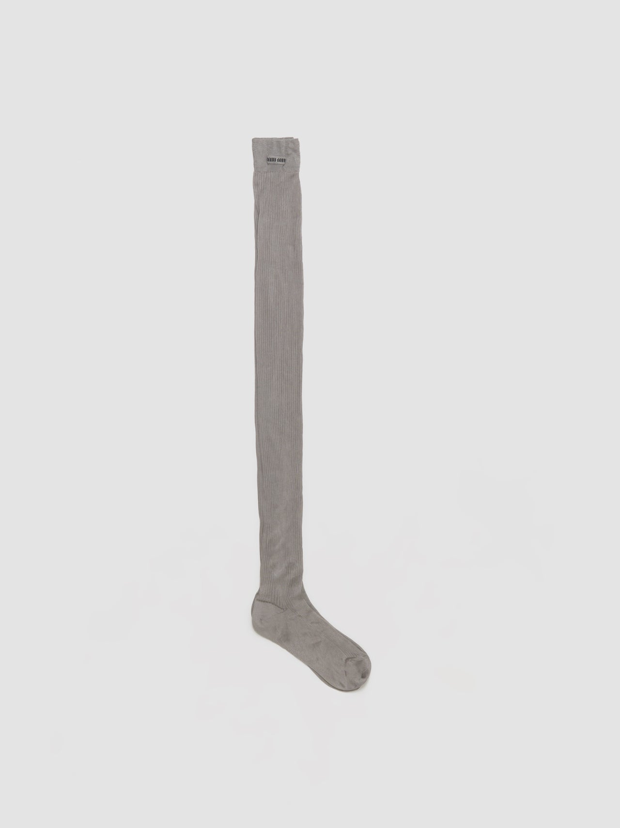 Silk High Socks in Gray