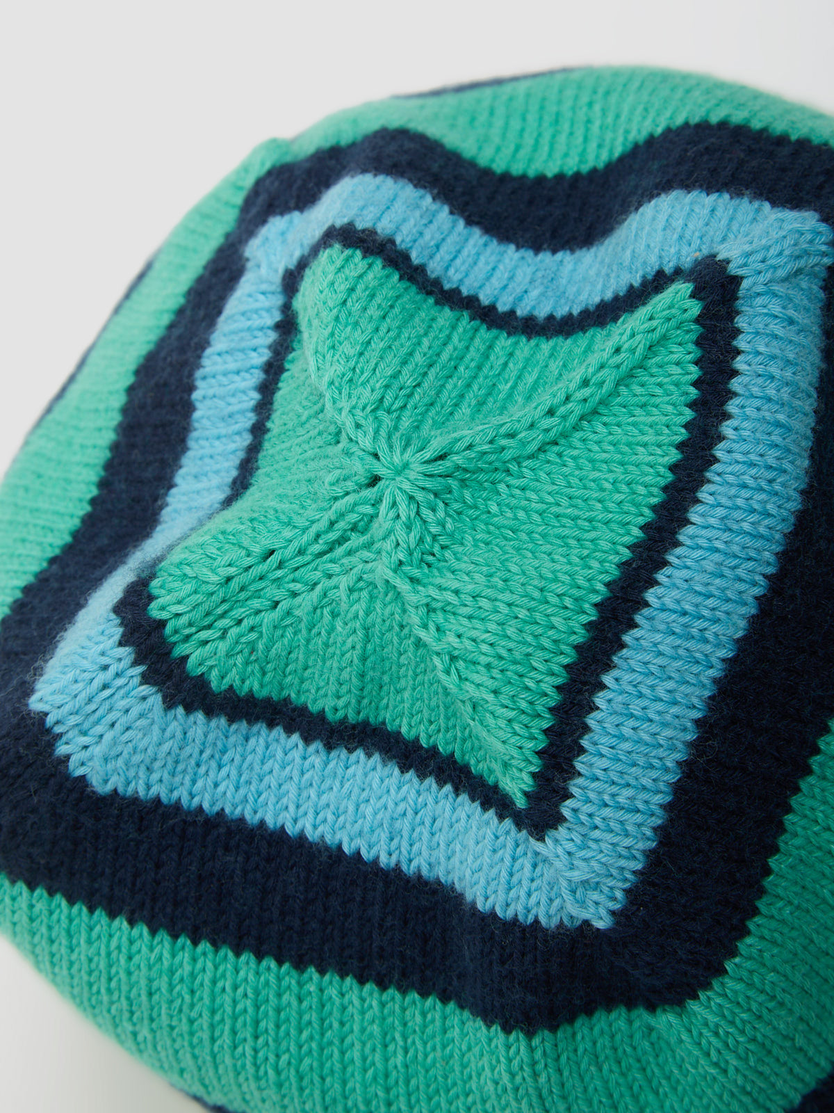 Stoner Beanie in Navy & Green