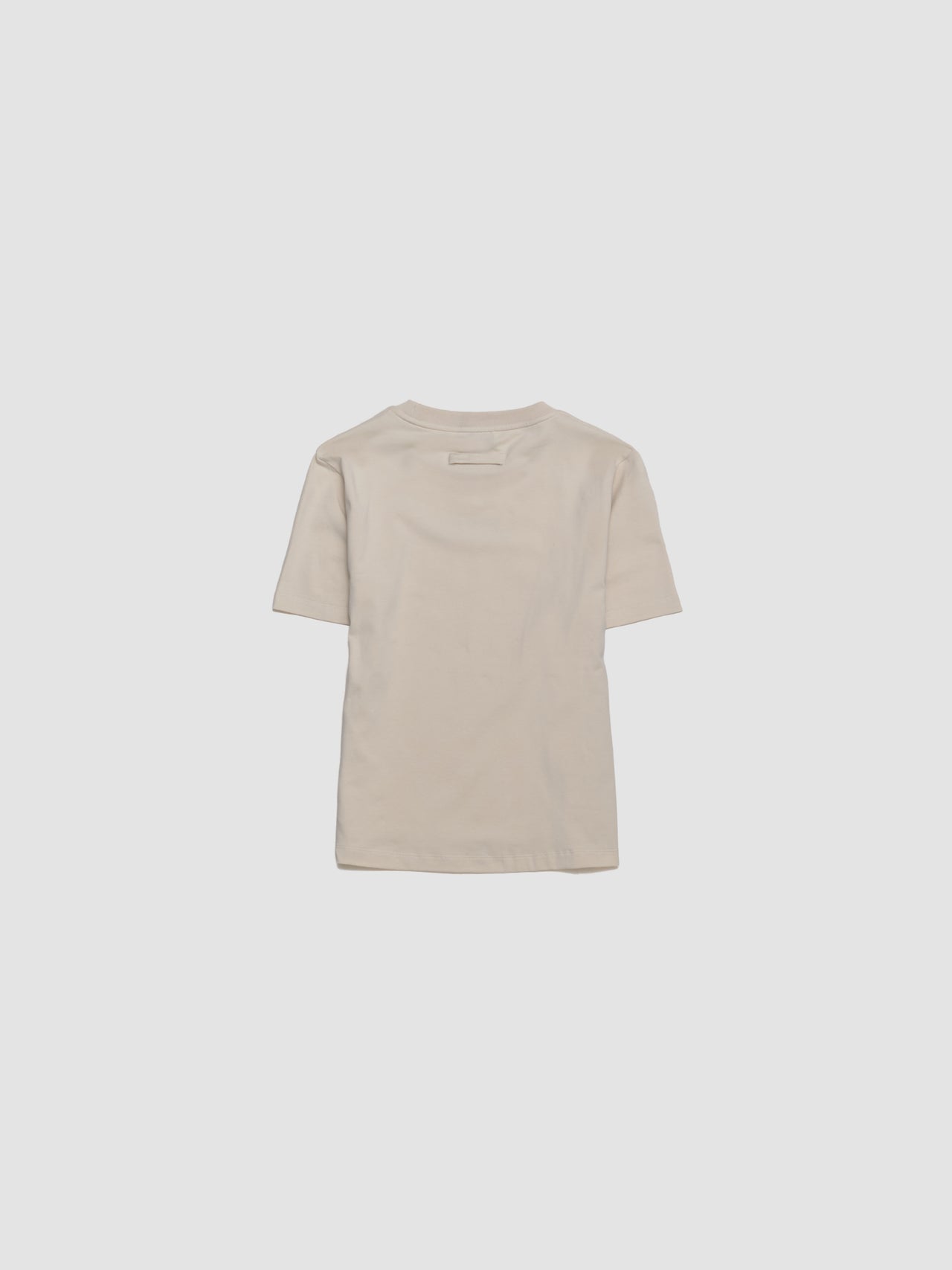 Cotton Baby Tee Printed "JPG" in Light Beige