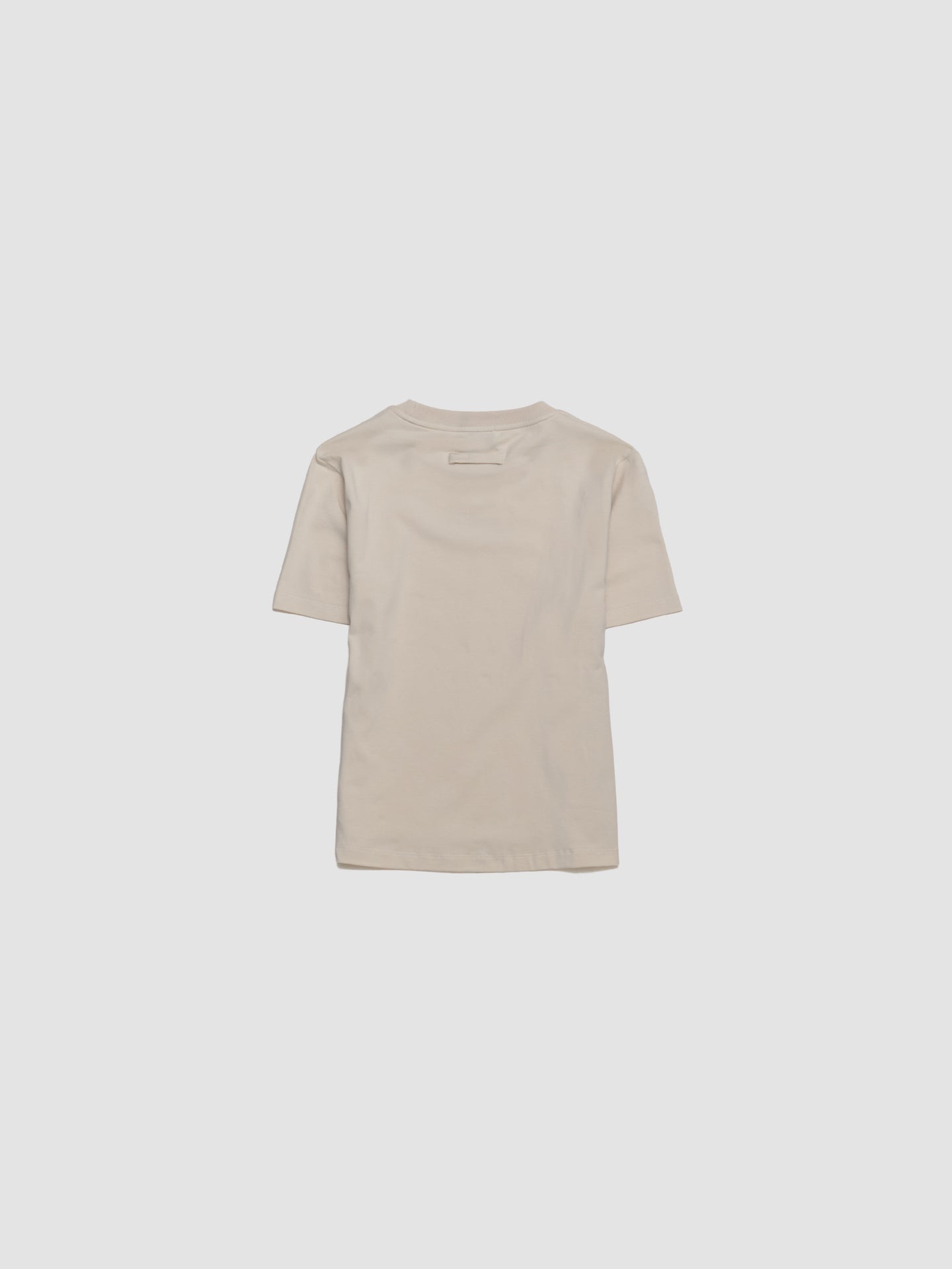 Cotton Baby Tee Printed "JPG" in Light Beige