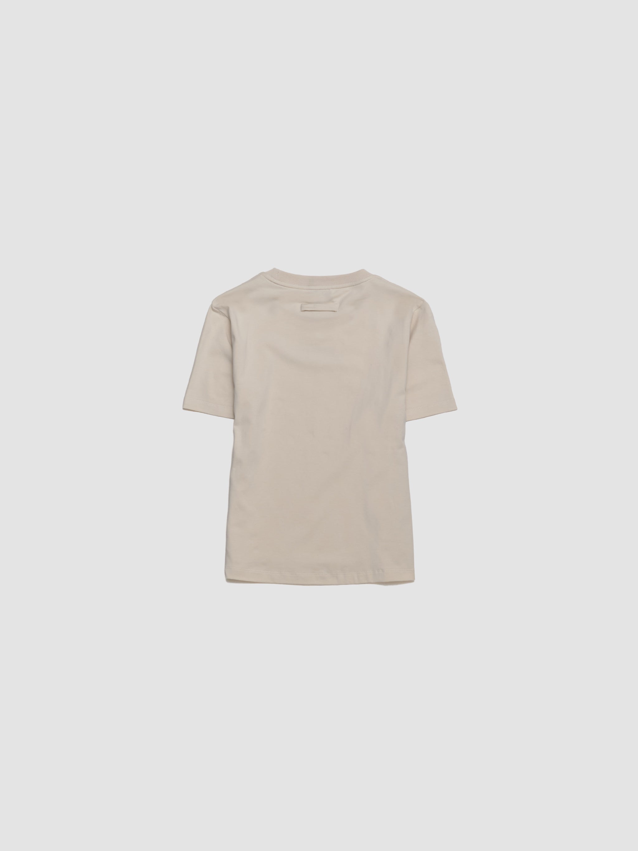 Cotton Baby Tee Printed "JPG" in Light Beige