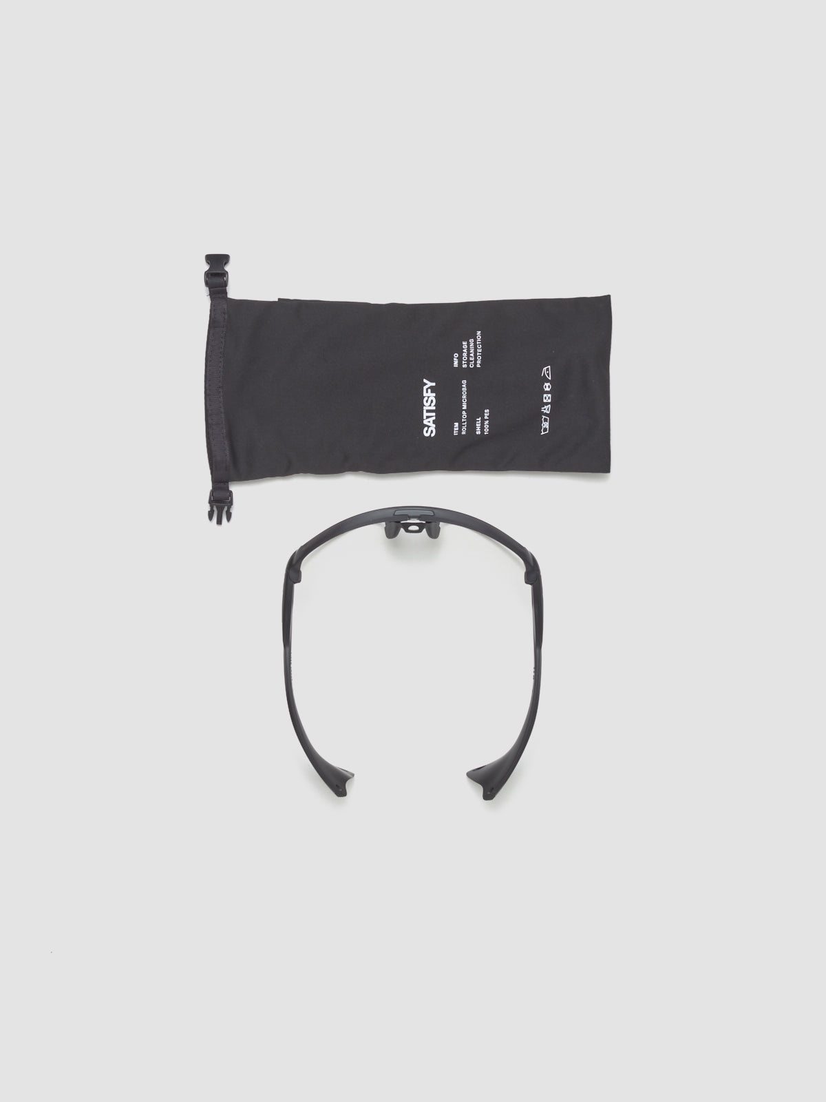 x Satisfy Stunt Devil in Matte Black with Clear Lenses