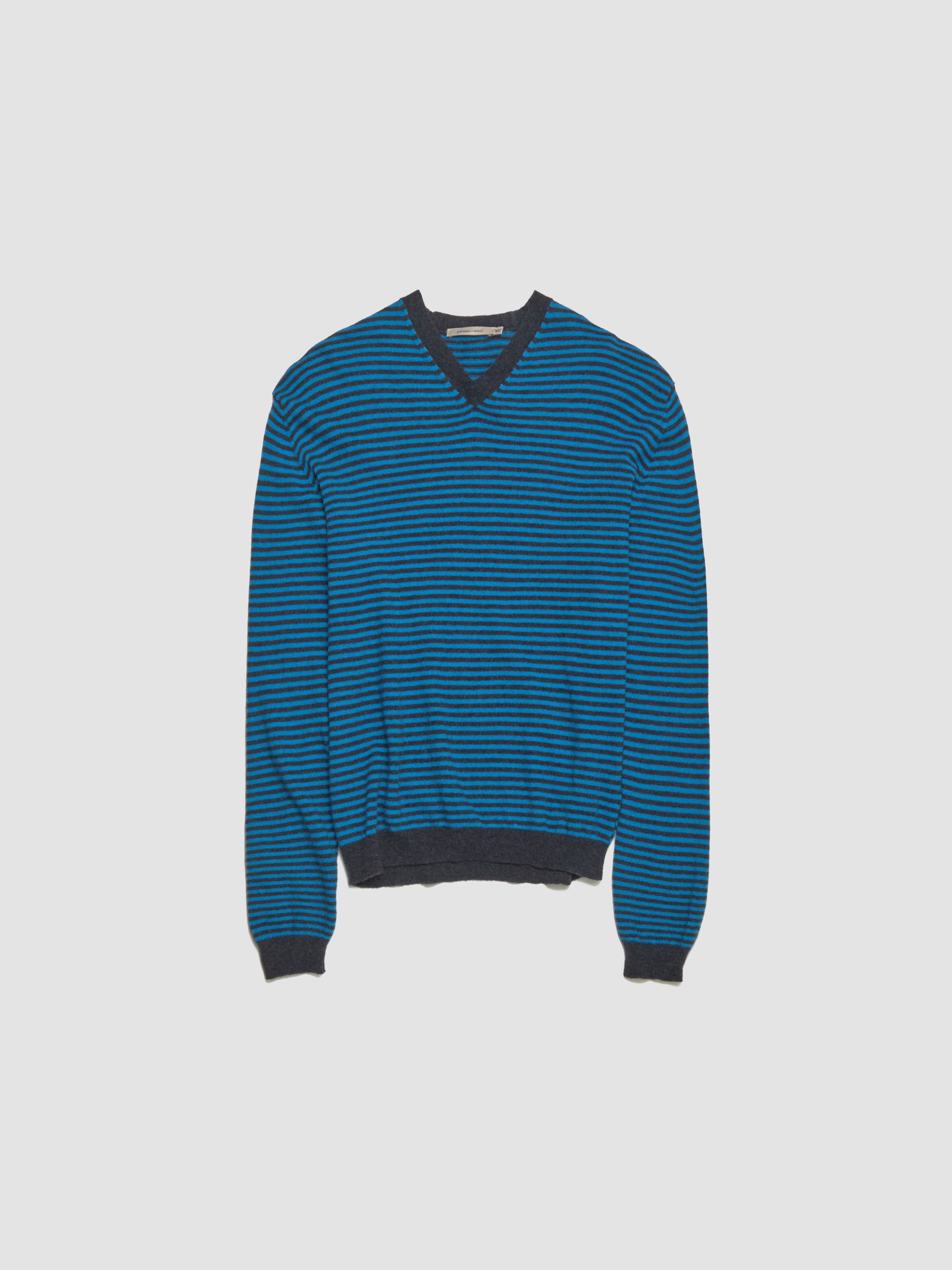 Leo V-Neck Sweater in Blue
