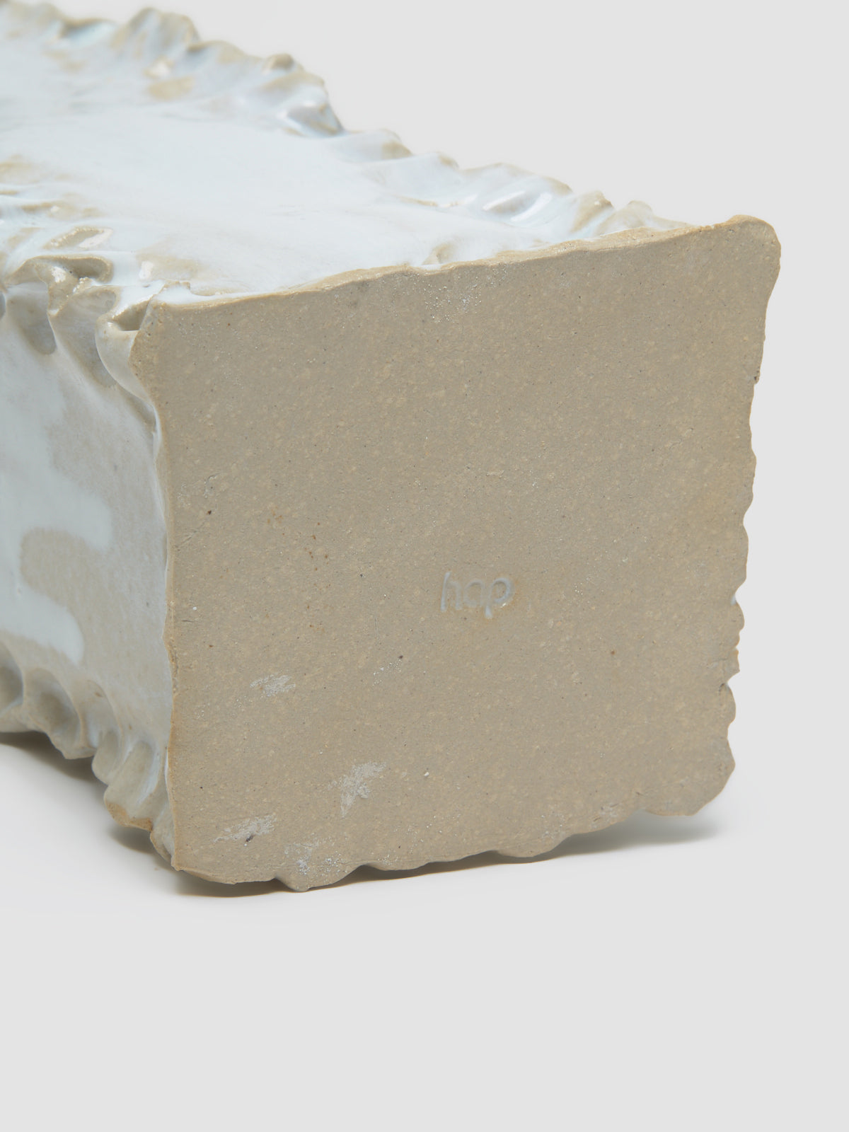 Squeezed Vase in White