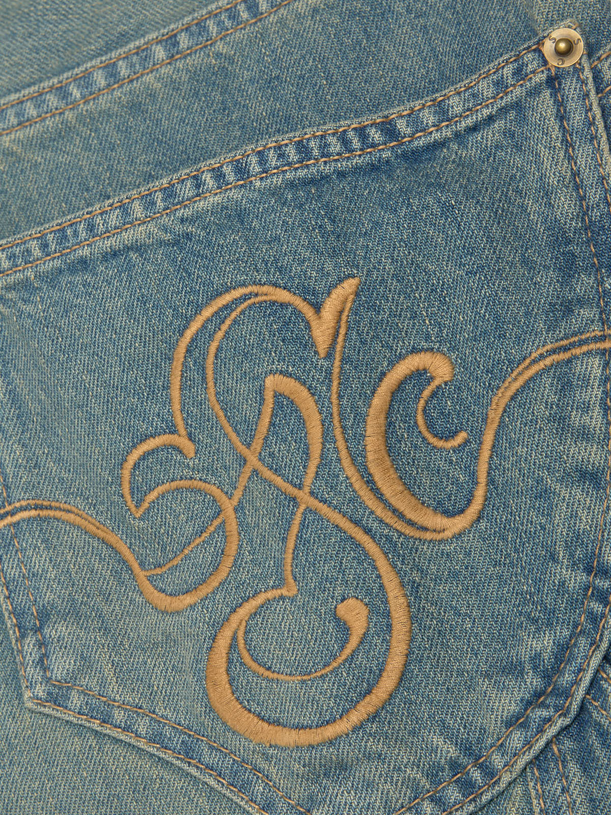 Hawk Bootcut Work Jeans in Sand Blue