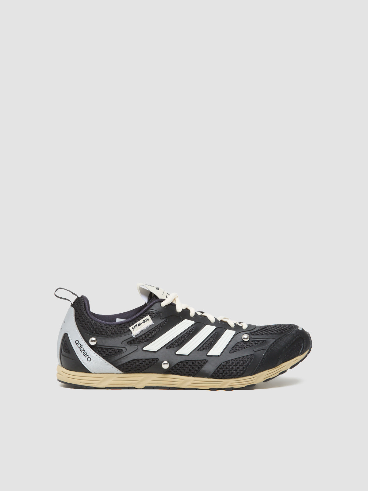 x SFTM Adizero PR Sneaker in Core Black & Cream White