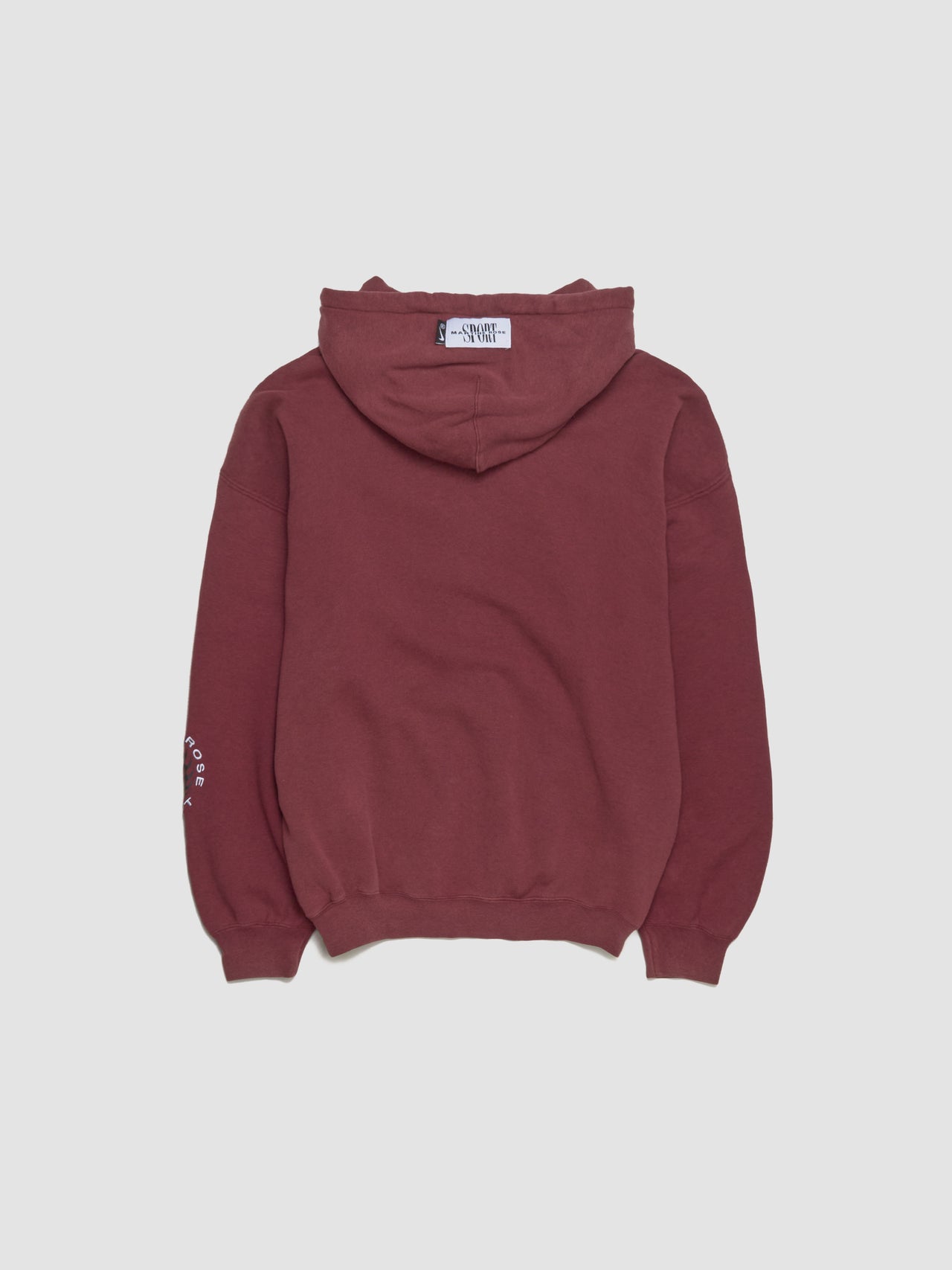 x Martine Rose Globus Hoodie in Team Crimson & Heather