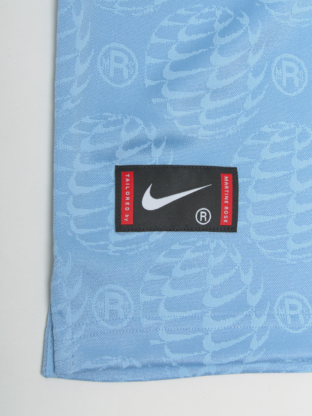 x Martine Rose Relaxed Jersey T-Shirt in Psychic Blue & White