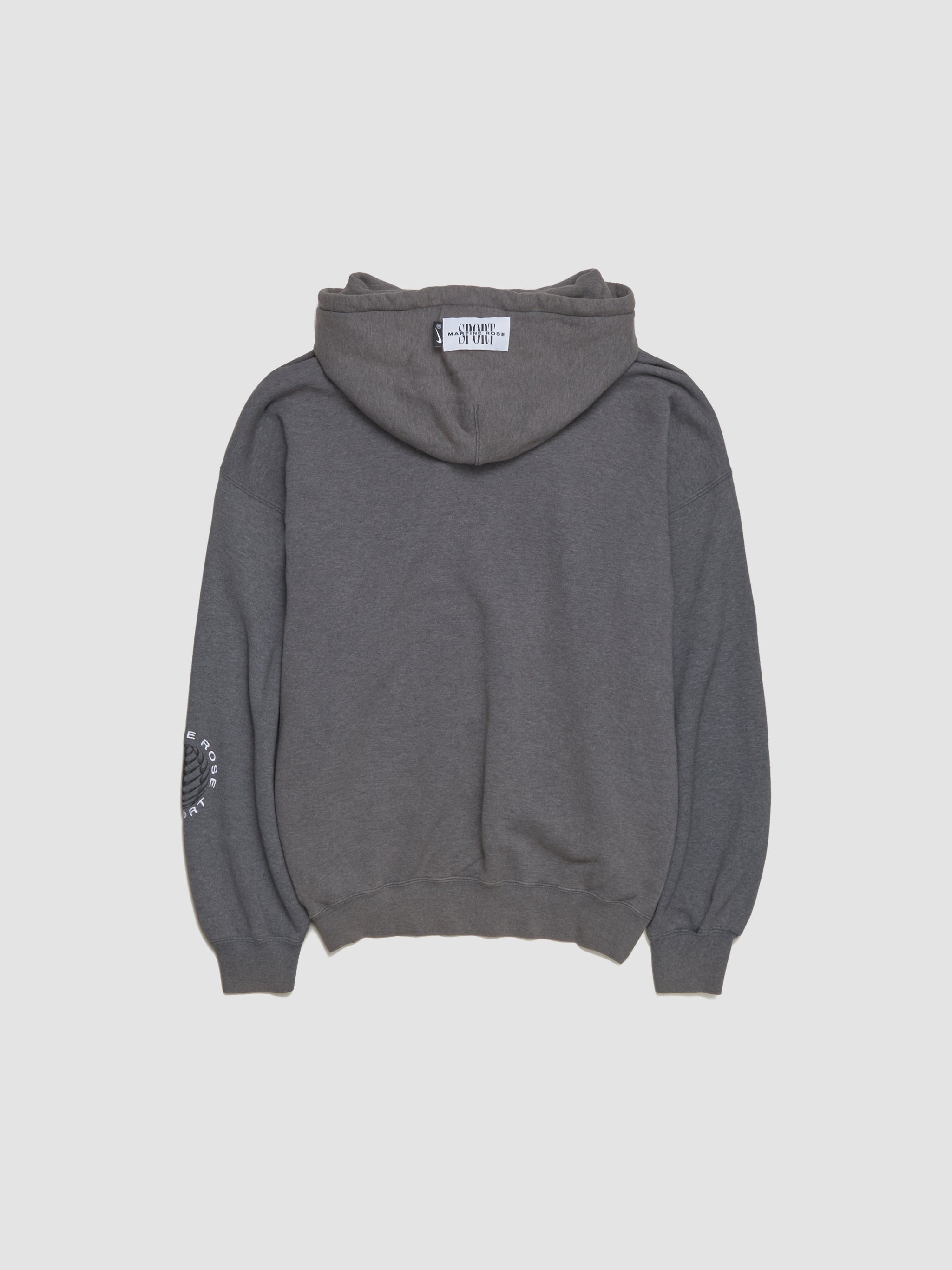 x Martine Rose Globus Hoodie in Charcoal Heather & Dark Steel Grey