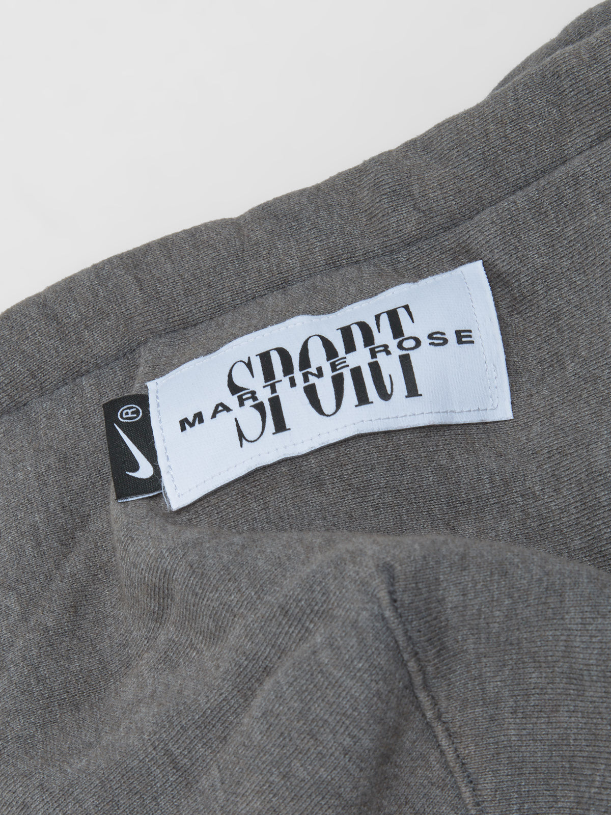 x Martine Rose Globus Hoodie in Charcoal Heather & Dark Steel Grey