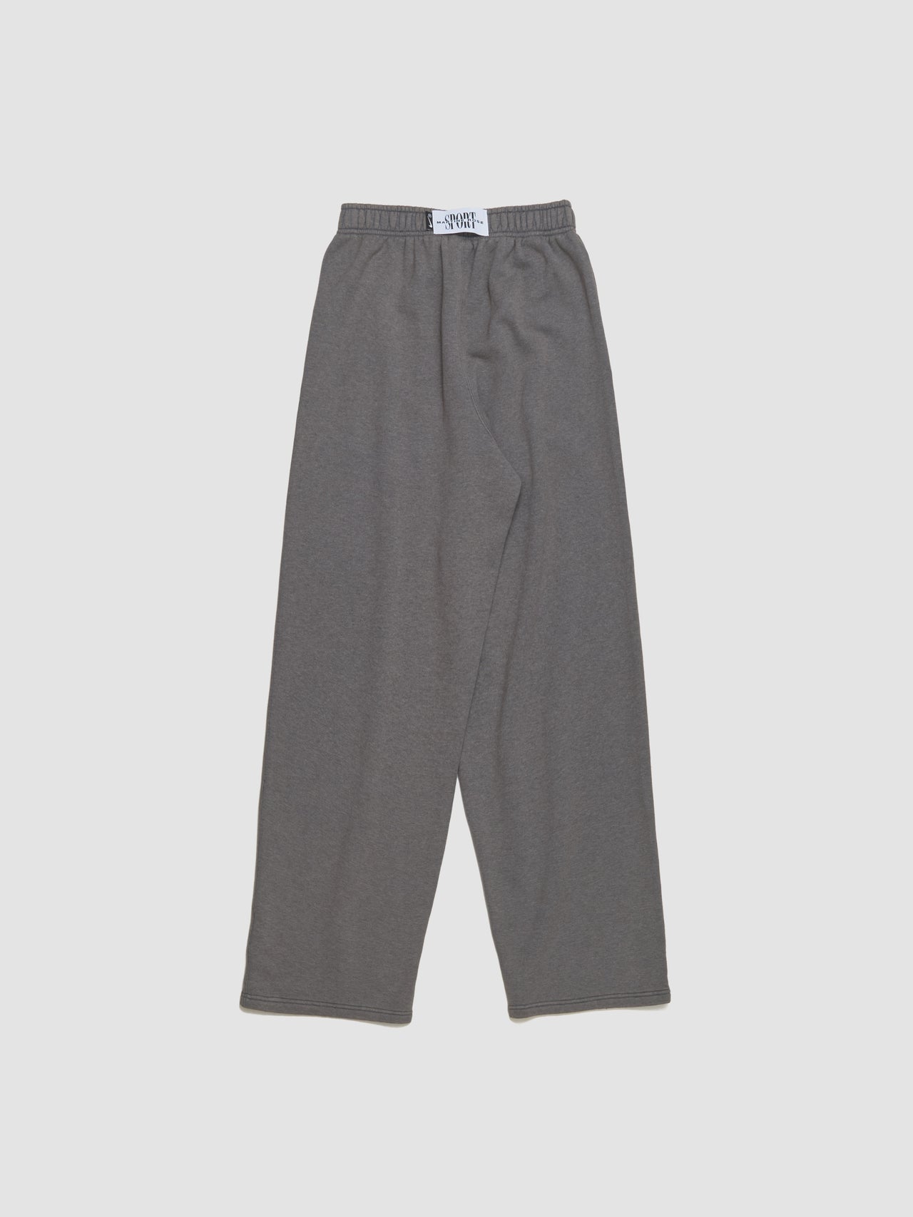 x Martine Rose Globus Fleece Pants in Charcoal Heather & Dark Steel Grey