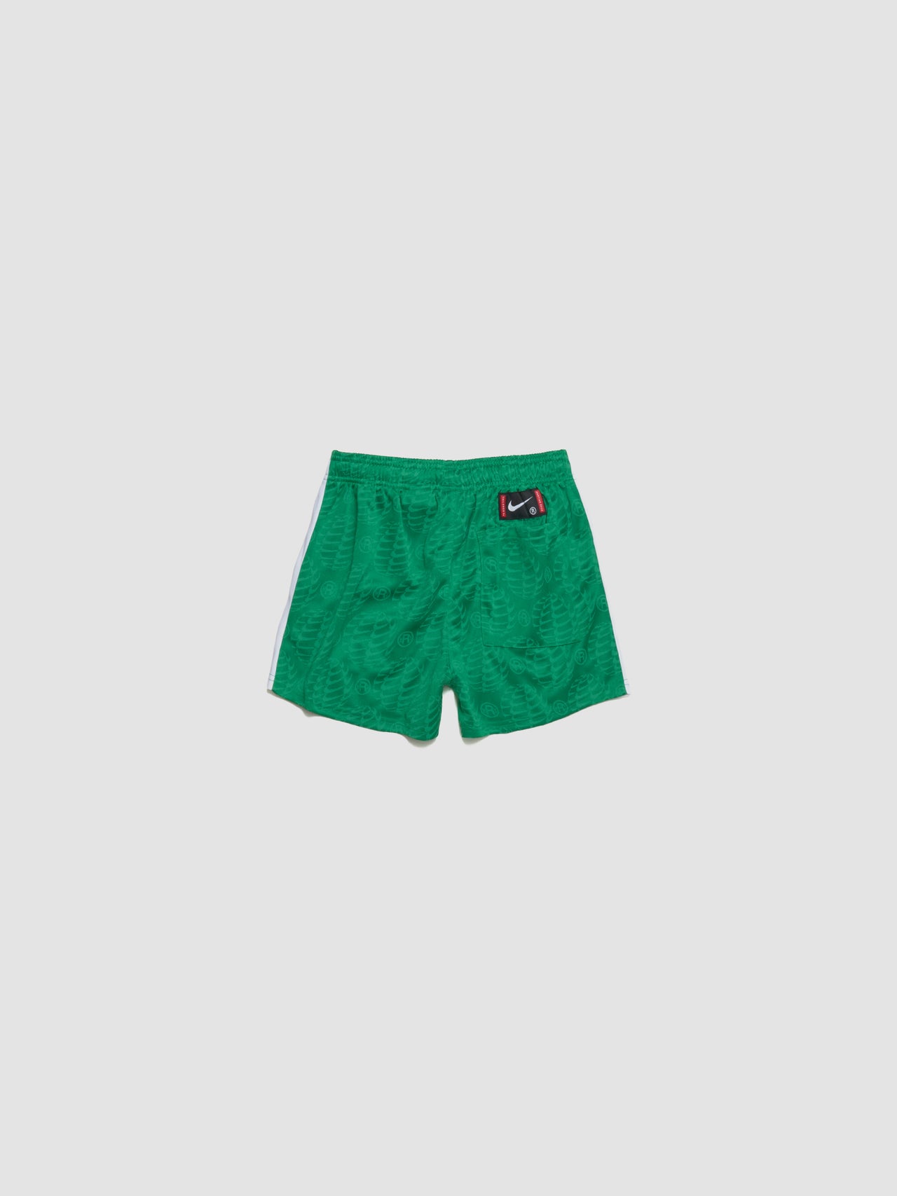 x Martine Rose Jersey Shorts in Lucky Green & White