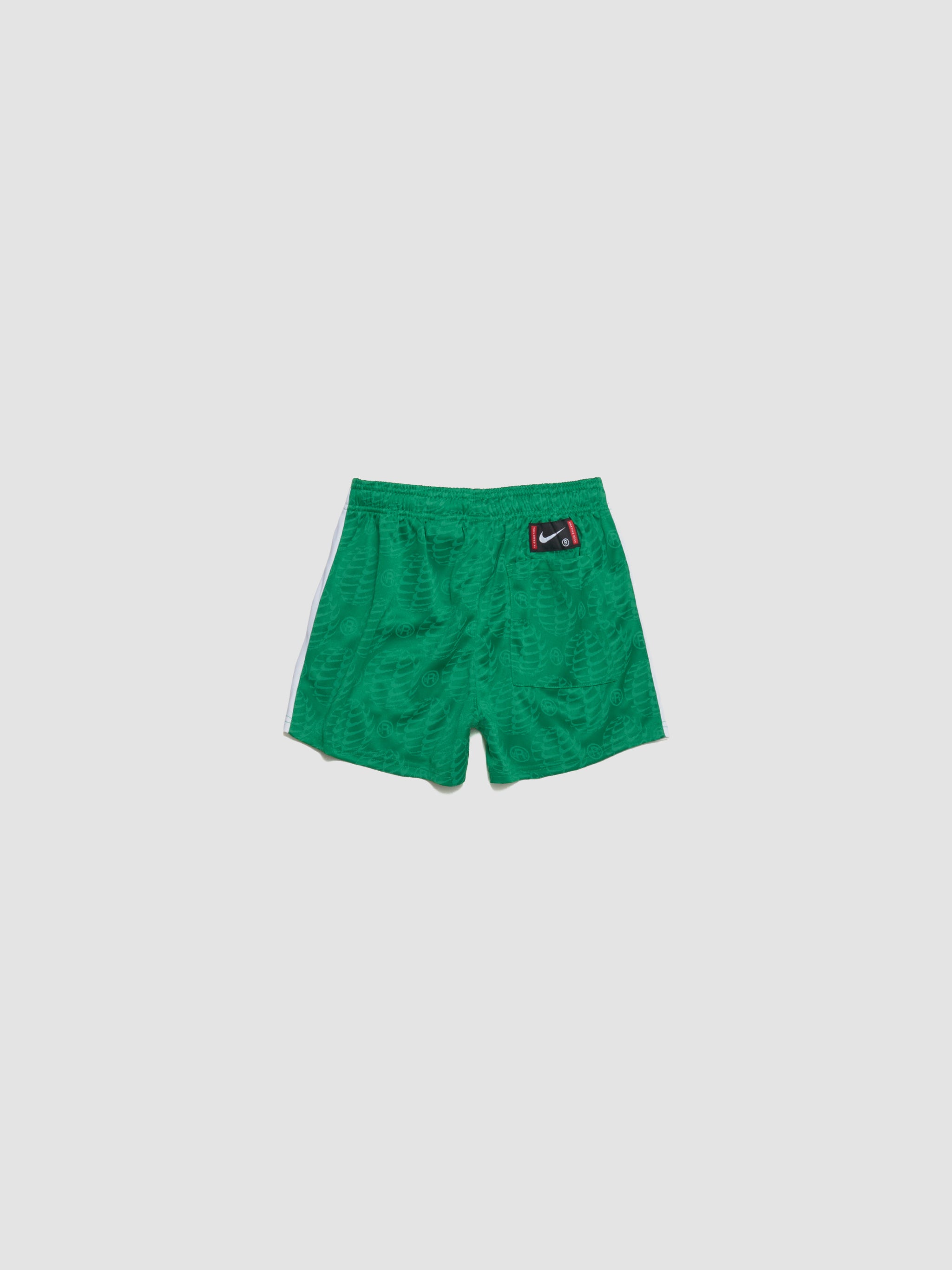 x Martine Rose Jersey Shorts in Lucky Green & White