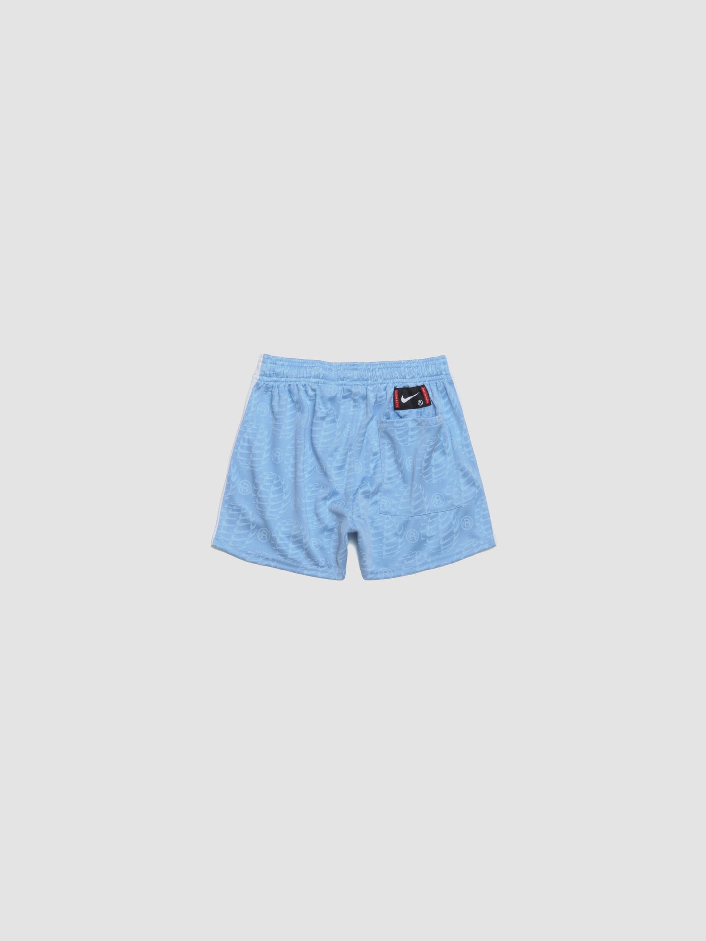x Martine Rose Jersey Shorts in Psychic Blue & White