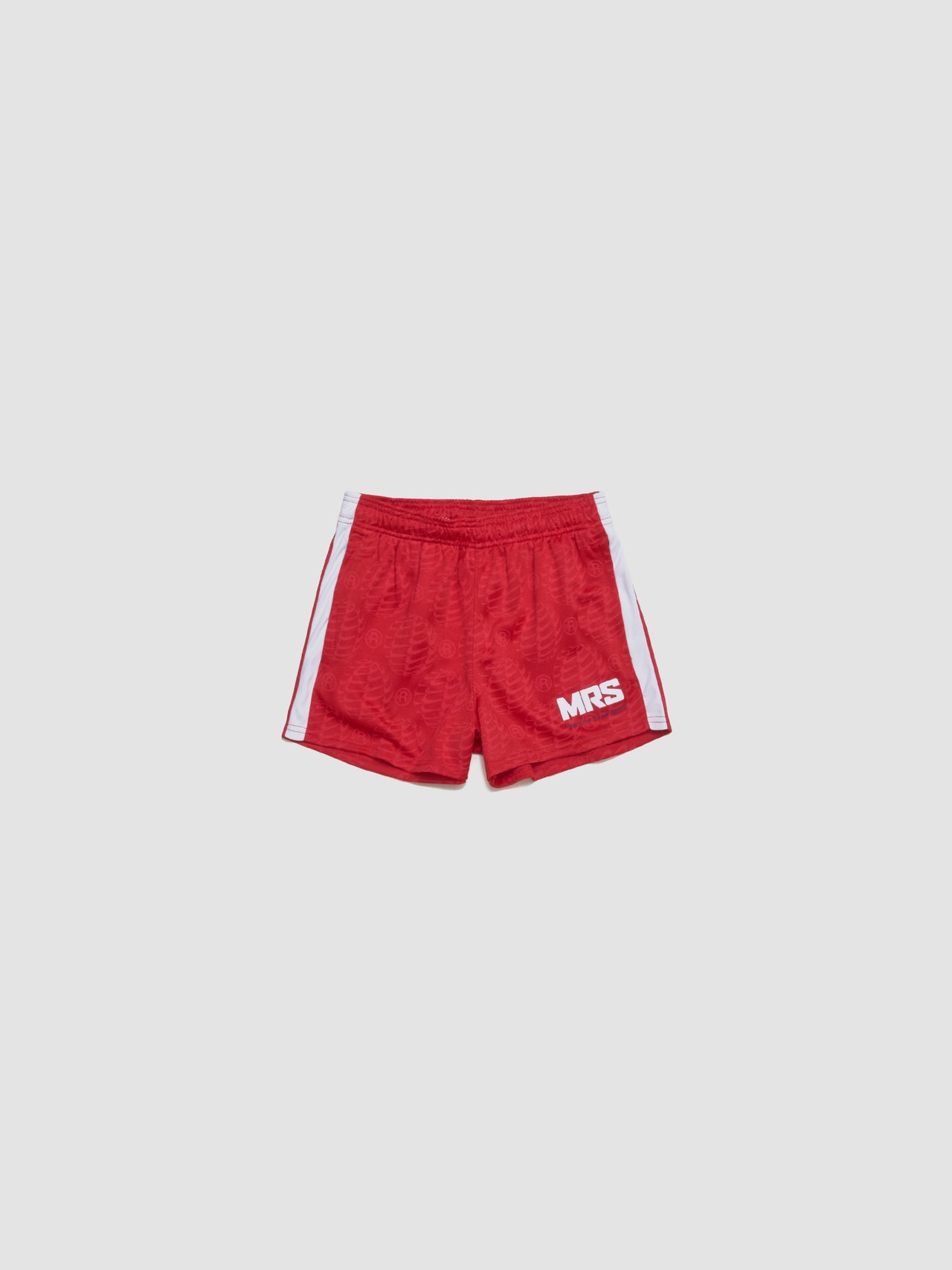 x Martine Rose Jersey Shorts in University Red & White