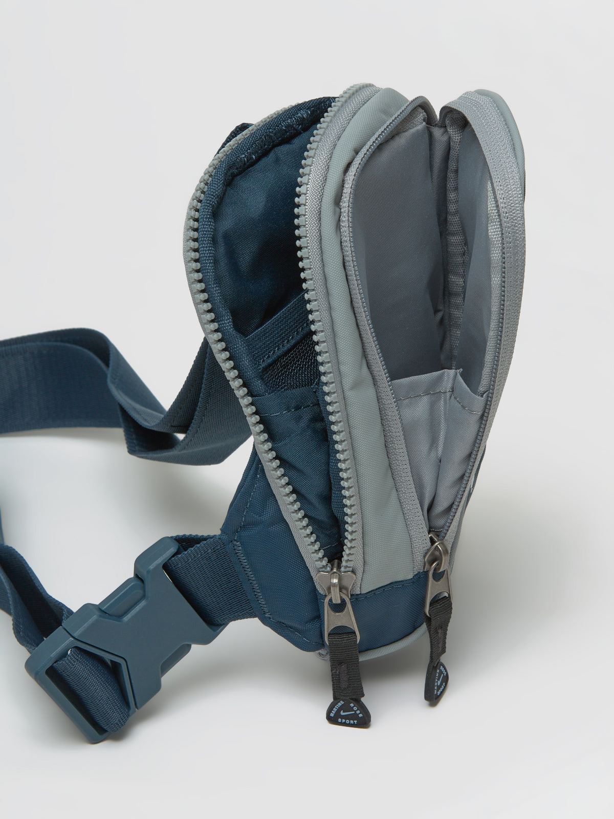 x Martine Rose Crossbody Bag in Armory Navy & Particle Grey