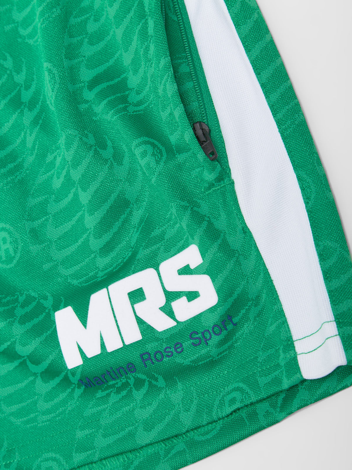 x Martine Rose Jersey Shorts in Lucky Green & White