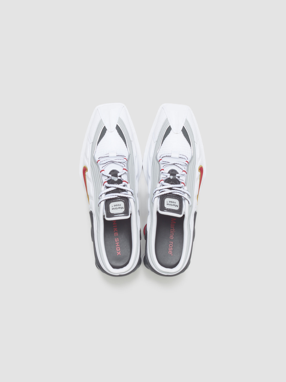x Martine Rose WMNS Shox MR4 Sneaker in White & Varsity Red