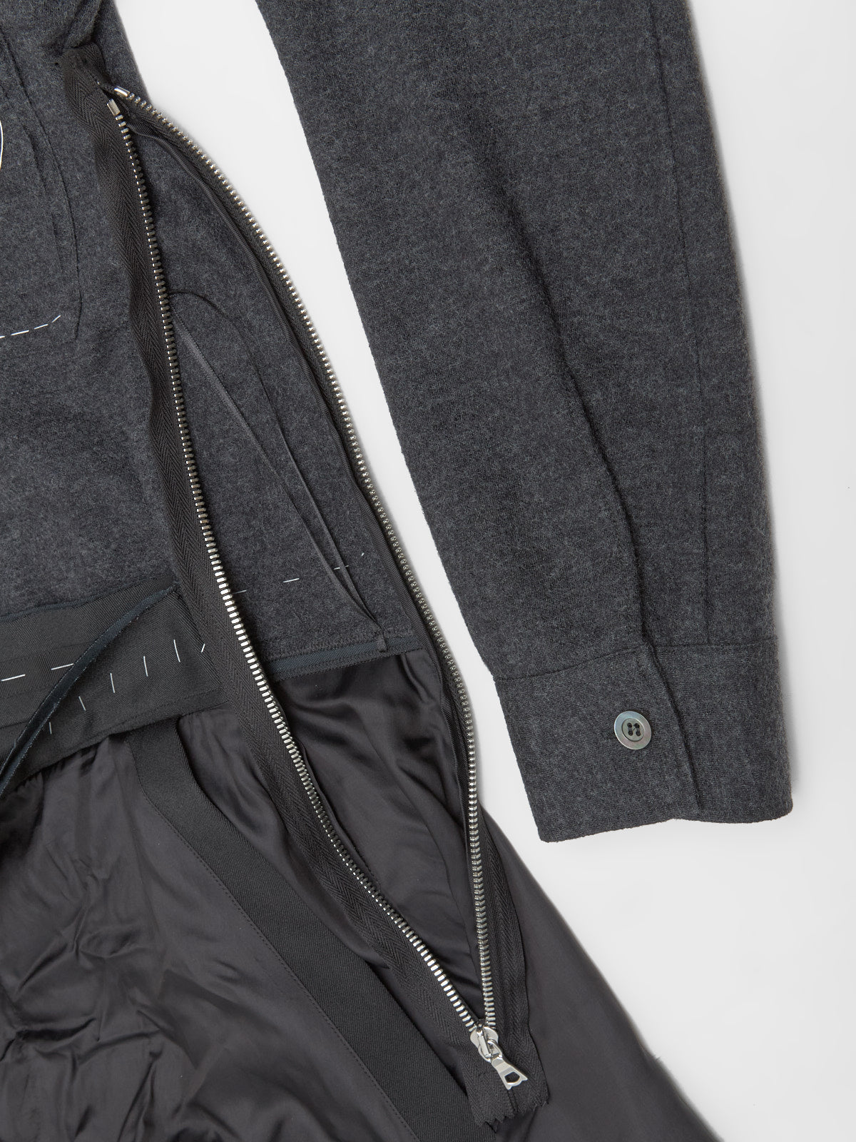 Midi Dress in Melange Carbon & Black