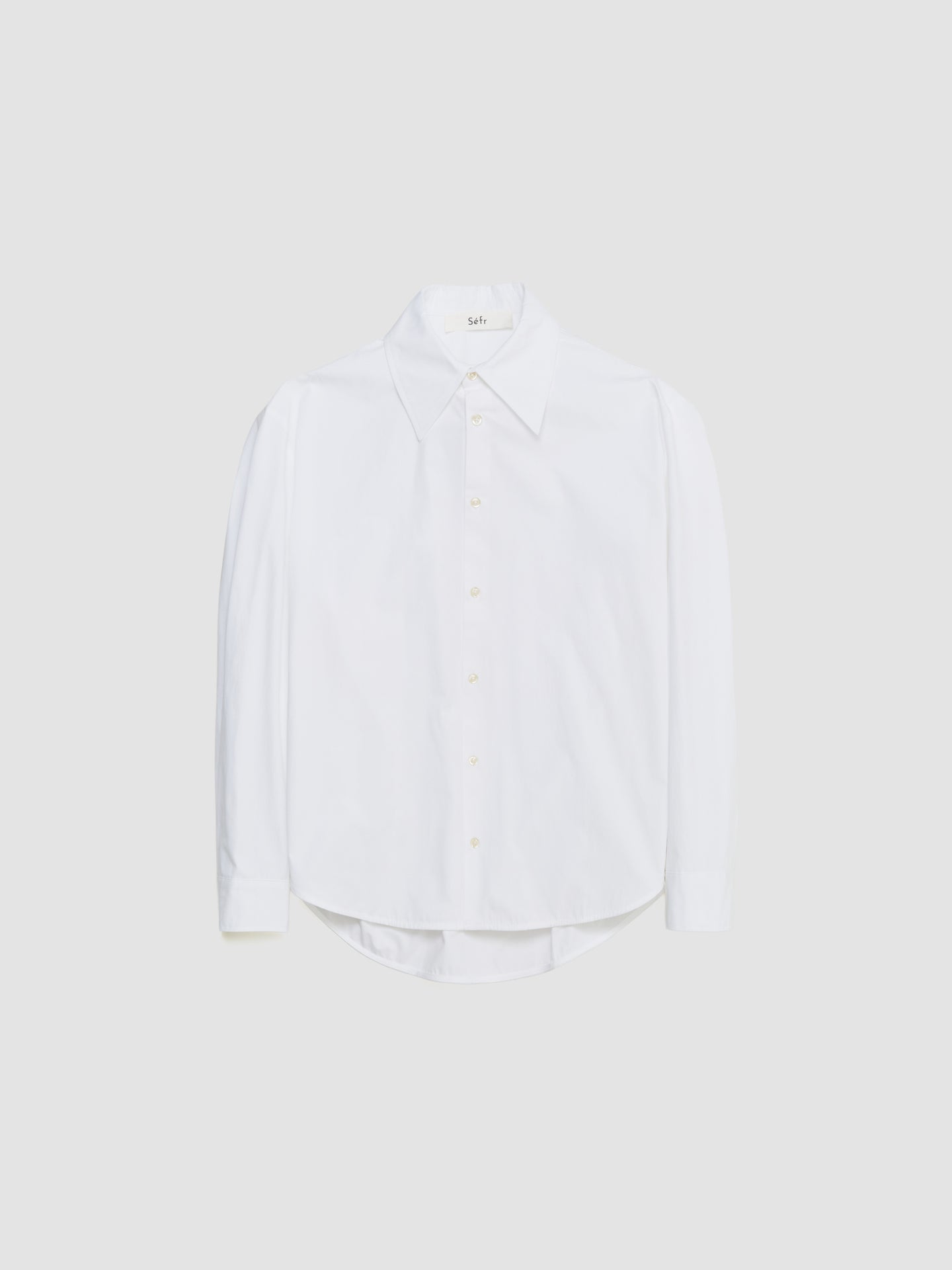 Trino Shirt in White Fine Poplin