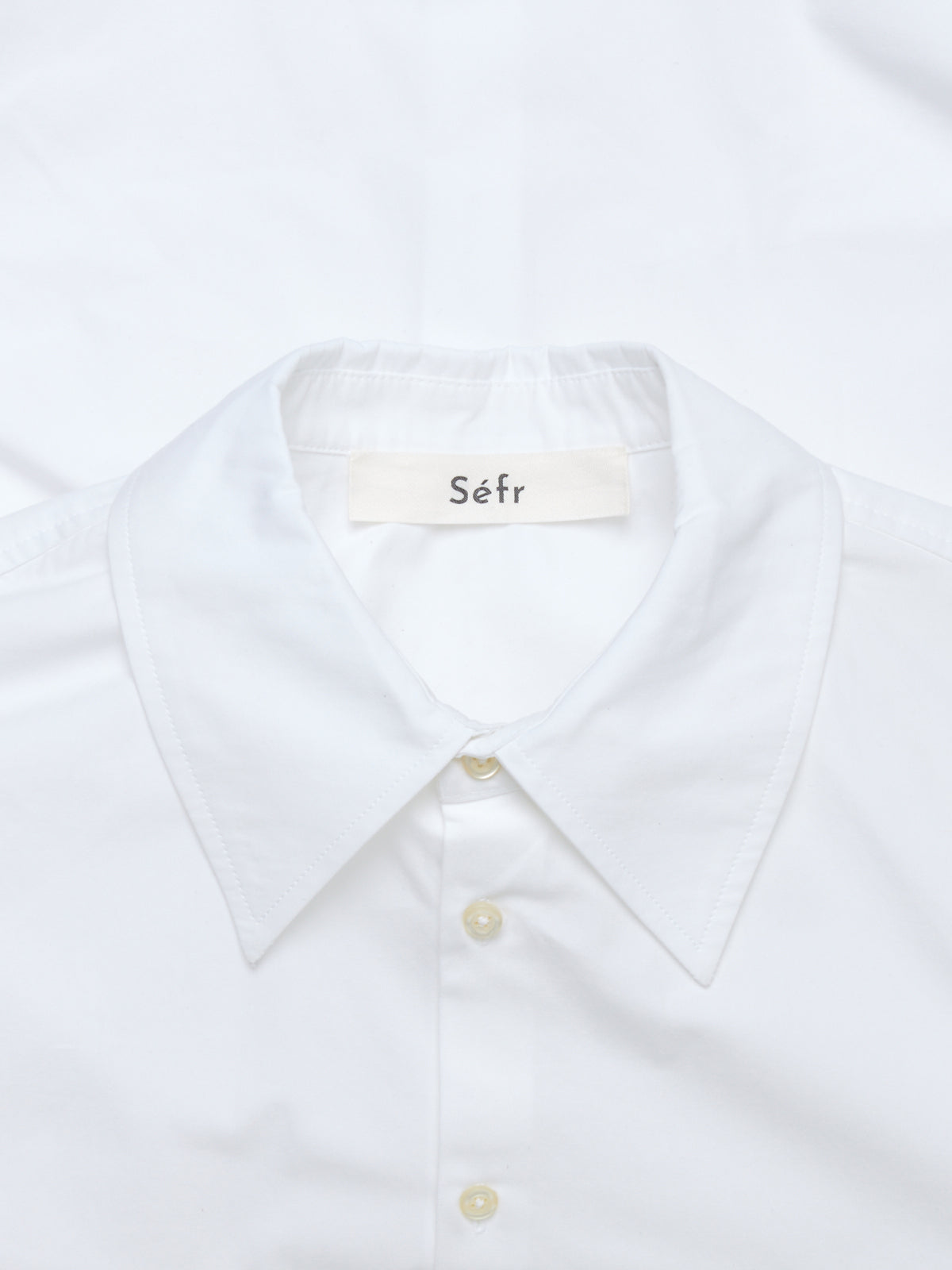Trino Shirt in White Fine Poplin