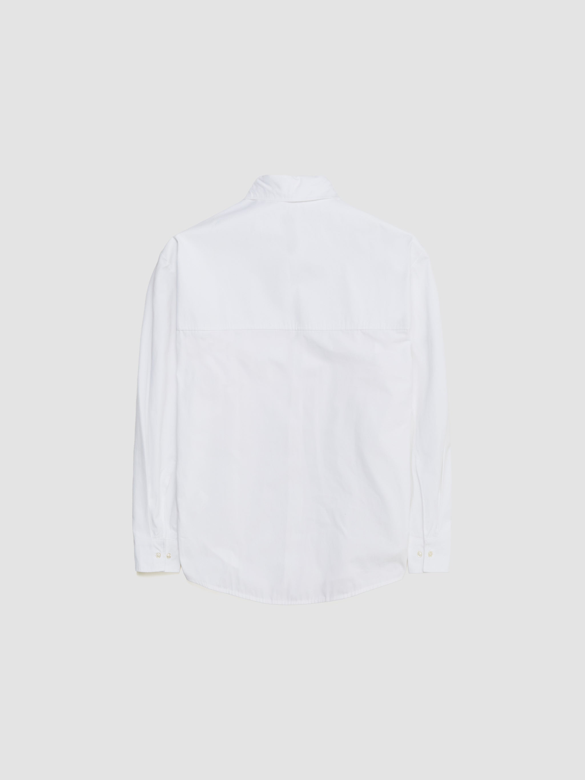 Trino Shirt in White Fine Poplin