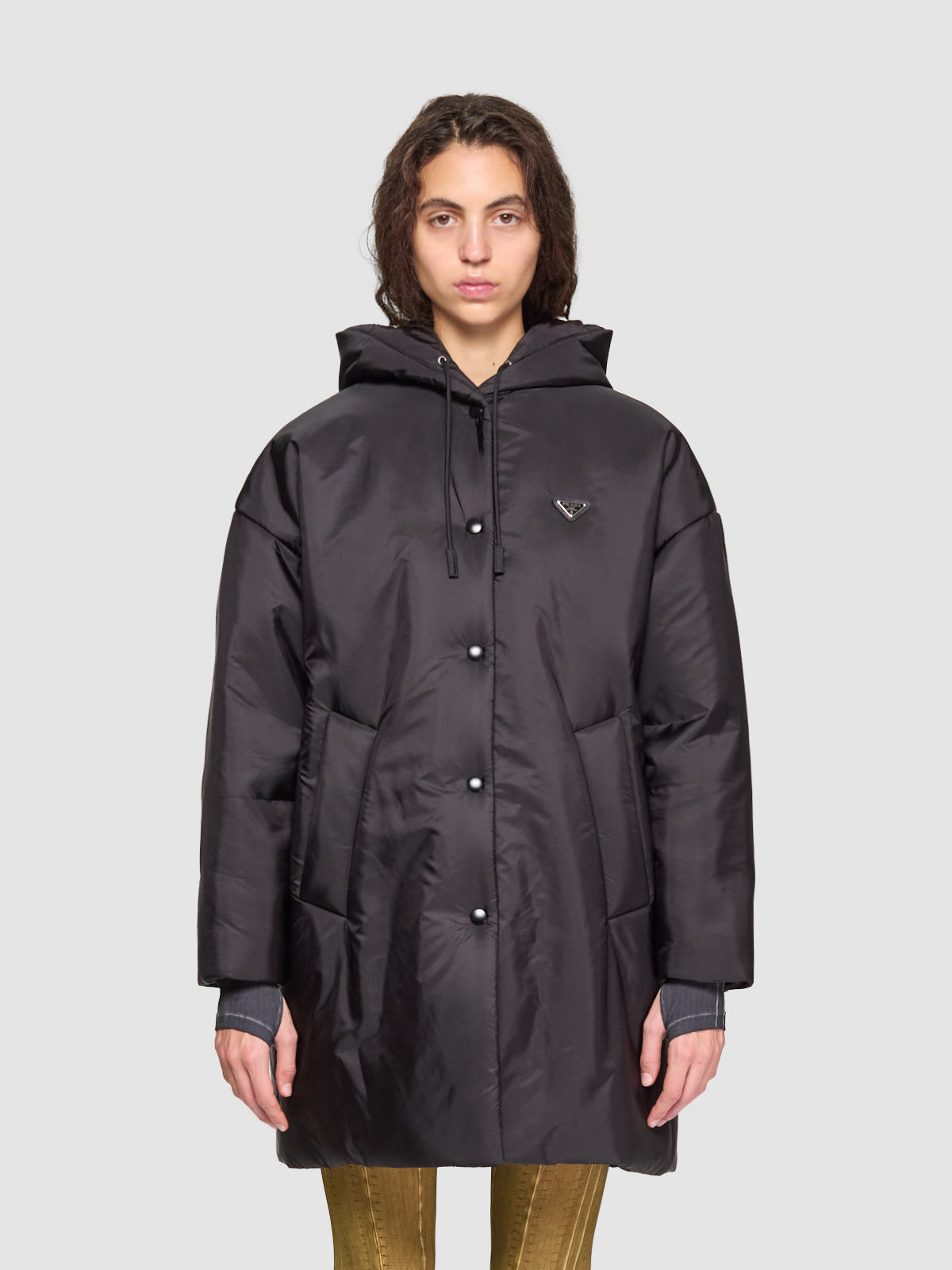 Re-Nylon Lightweight Raincoat in Black