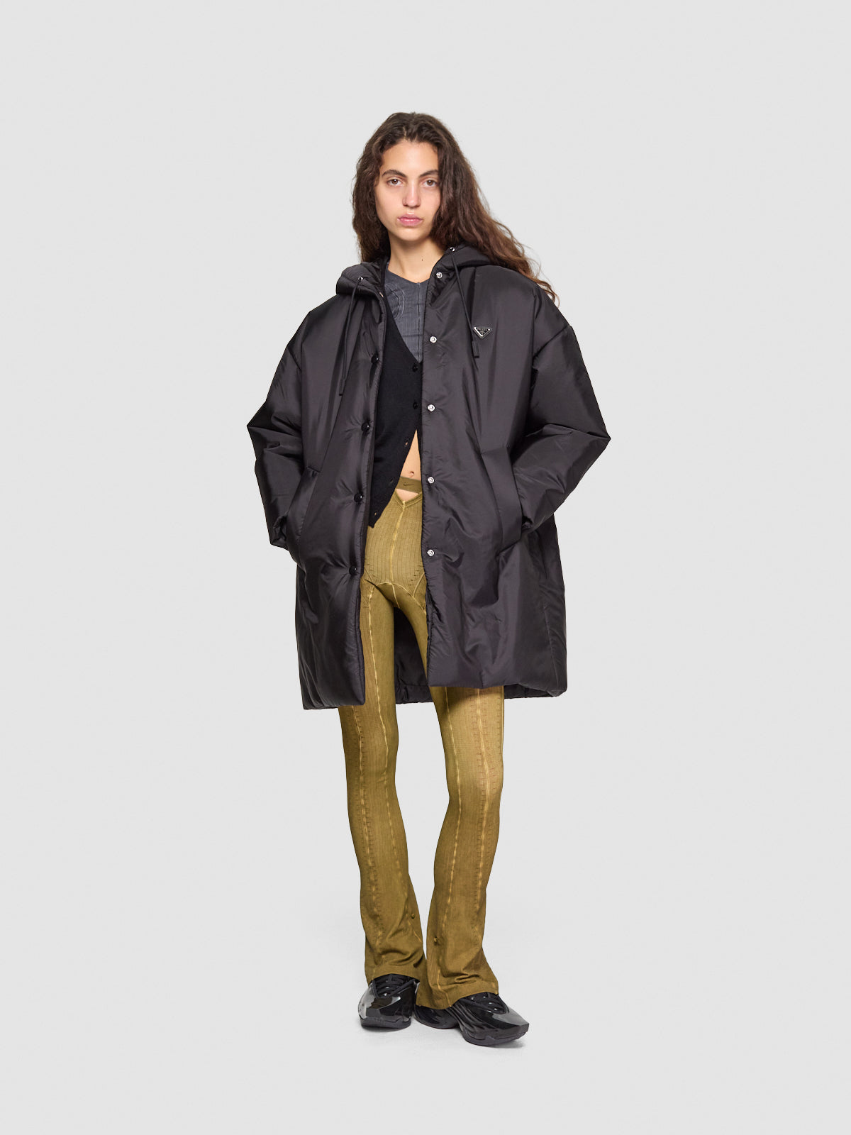 Re-Nylon Lightweight Raincoat in Black