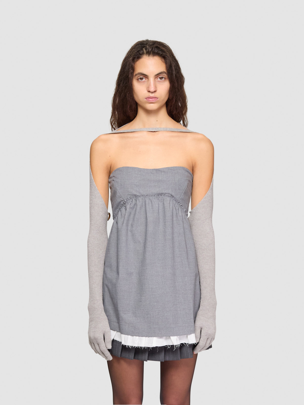 Candi Mini Dress in Grey
