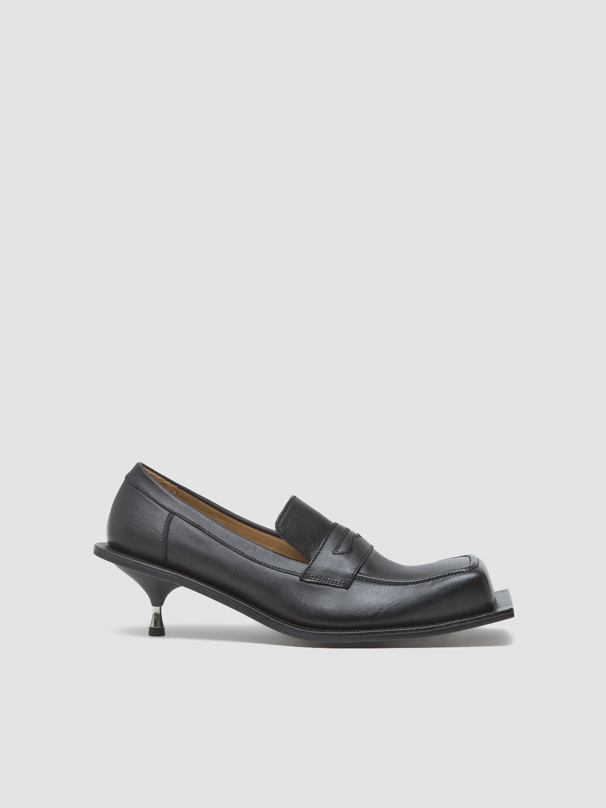 Barry Kitten Heel Loafers in Black