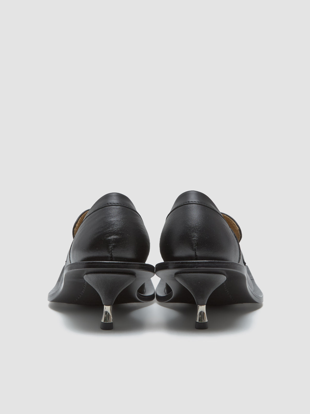 Barry Kitten Heel Loafers in Black