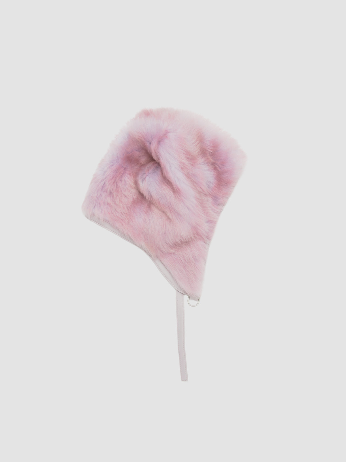 Fur Hat in Pink & Lilac