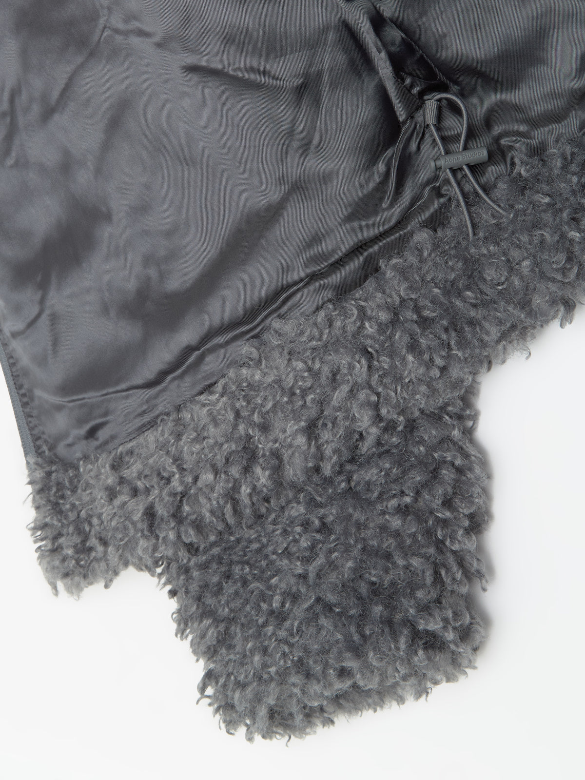 Fuzzy Zip-Up Jacket in Carbon Grey