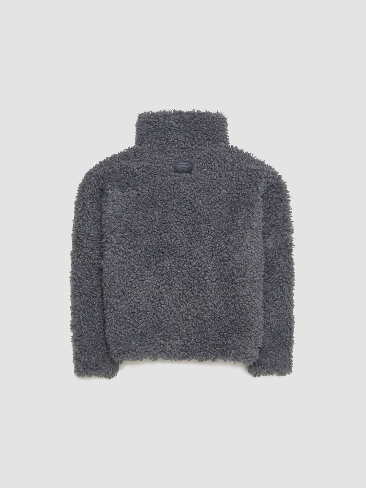 Fuzzy Zip-Up Jacket in Carbon Grey