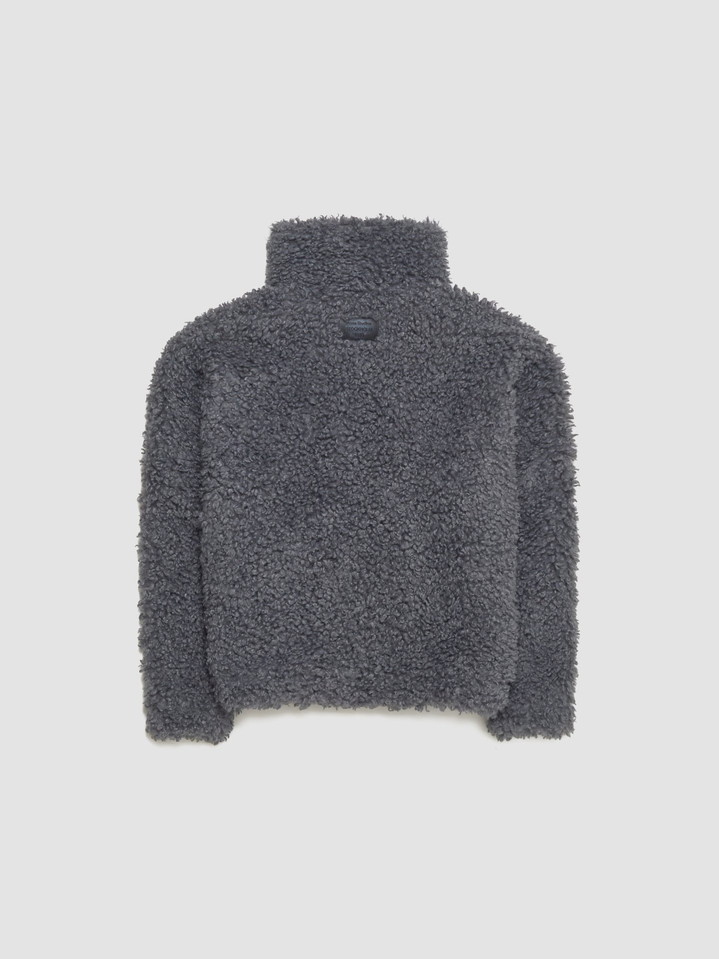 Fuzzy Zip-Up Jacket in Carbon Grey