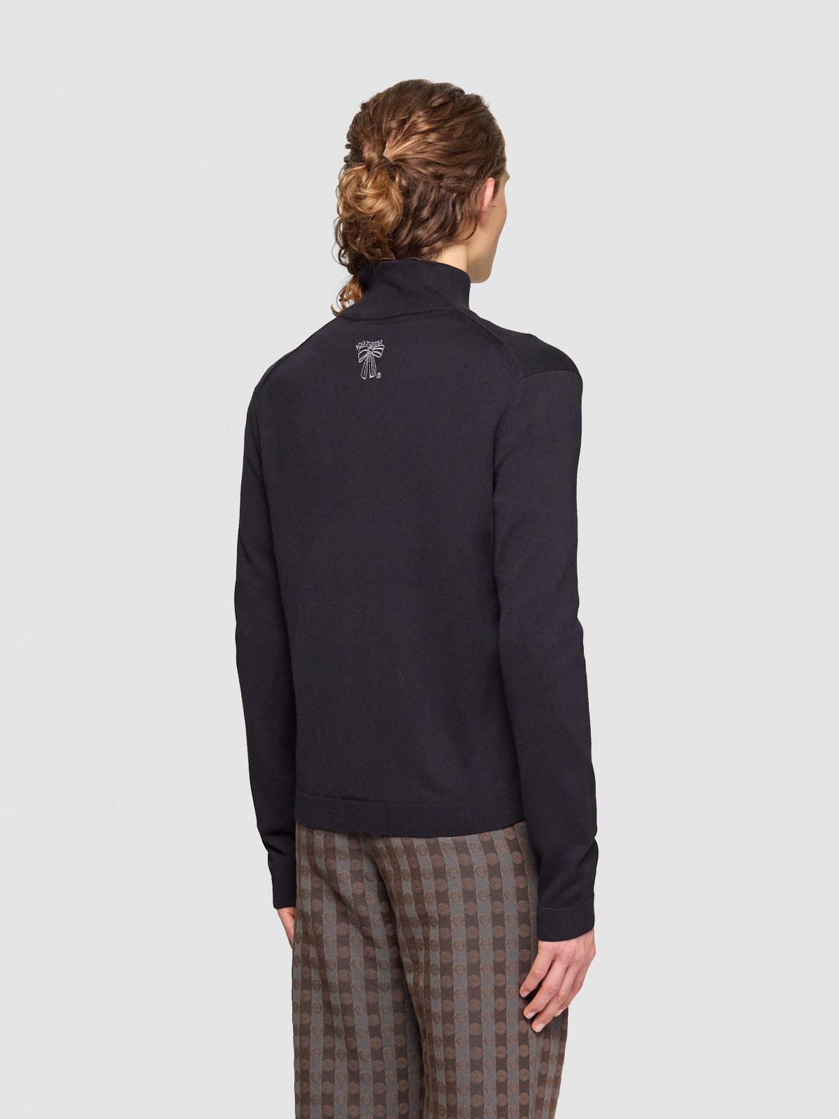 Zip-Up Cardigan in Black