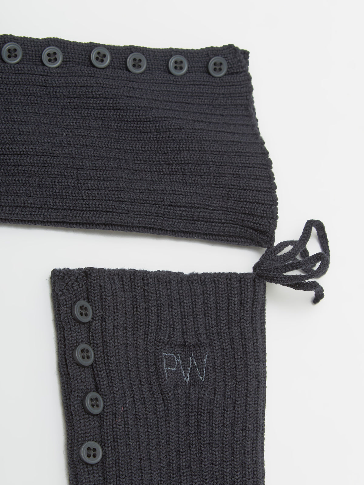 Prior Knitted Leg Warmers in Dark Grey