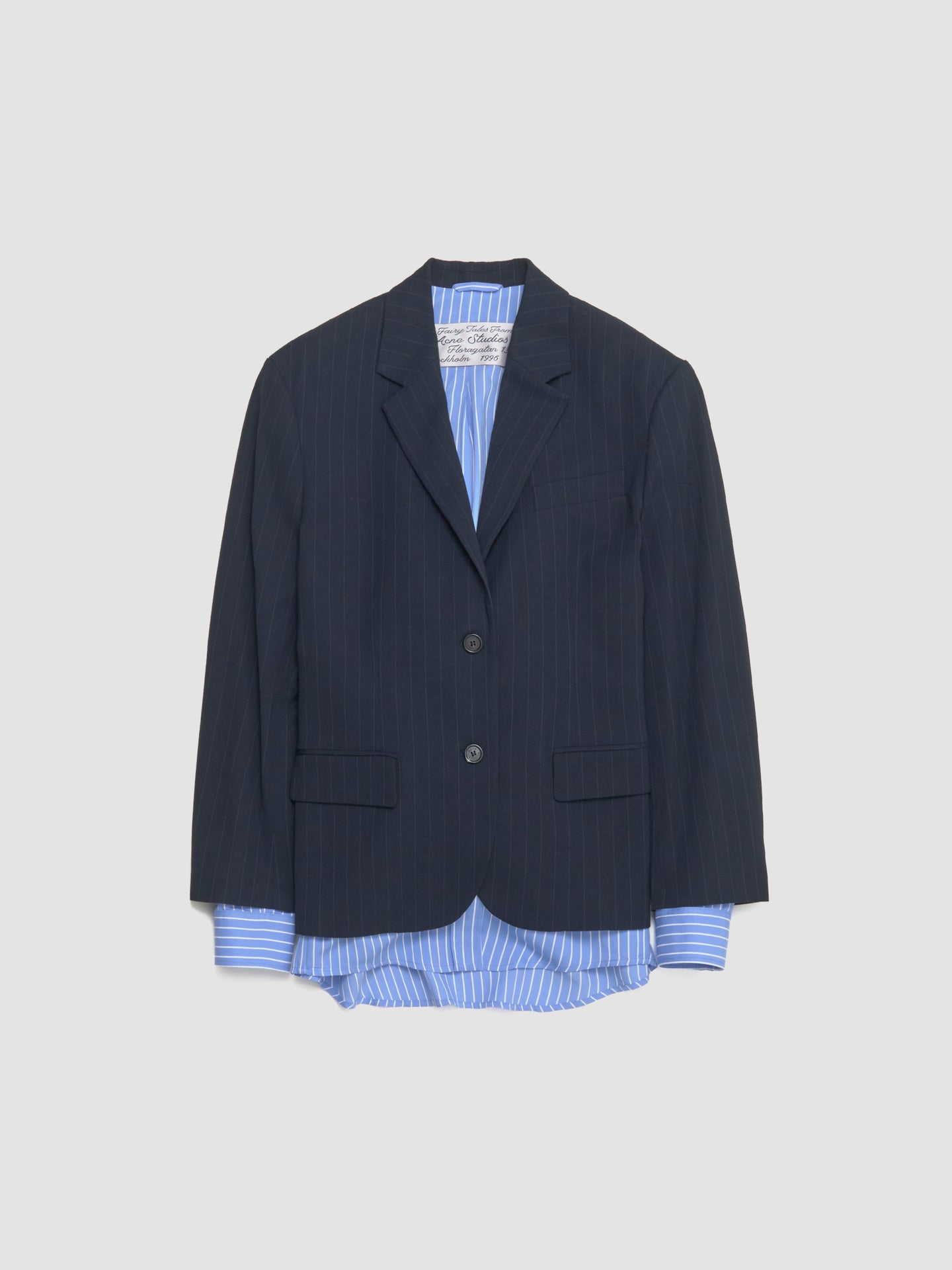 Layered Suit Jacket in Navy