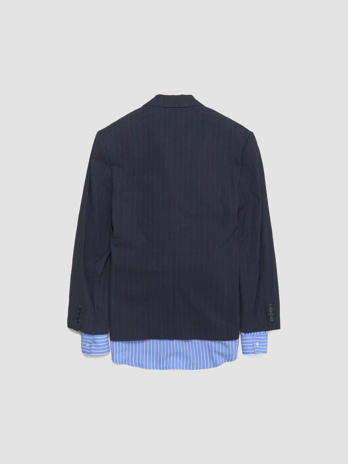 Layered Suit Jacket in Navy