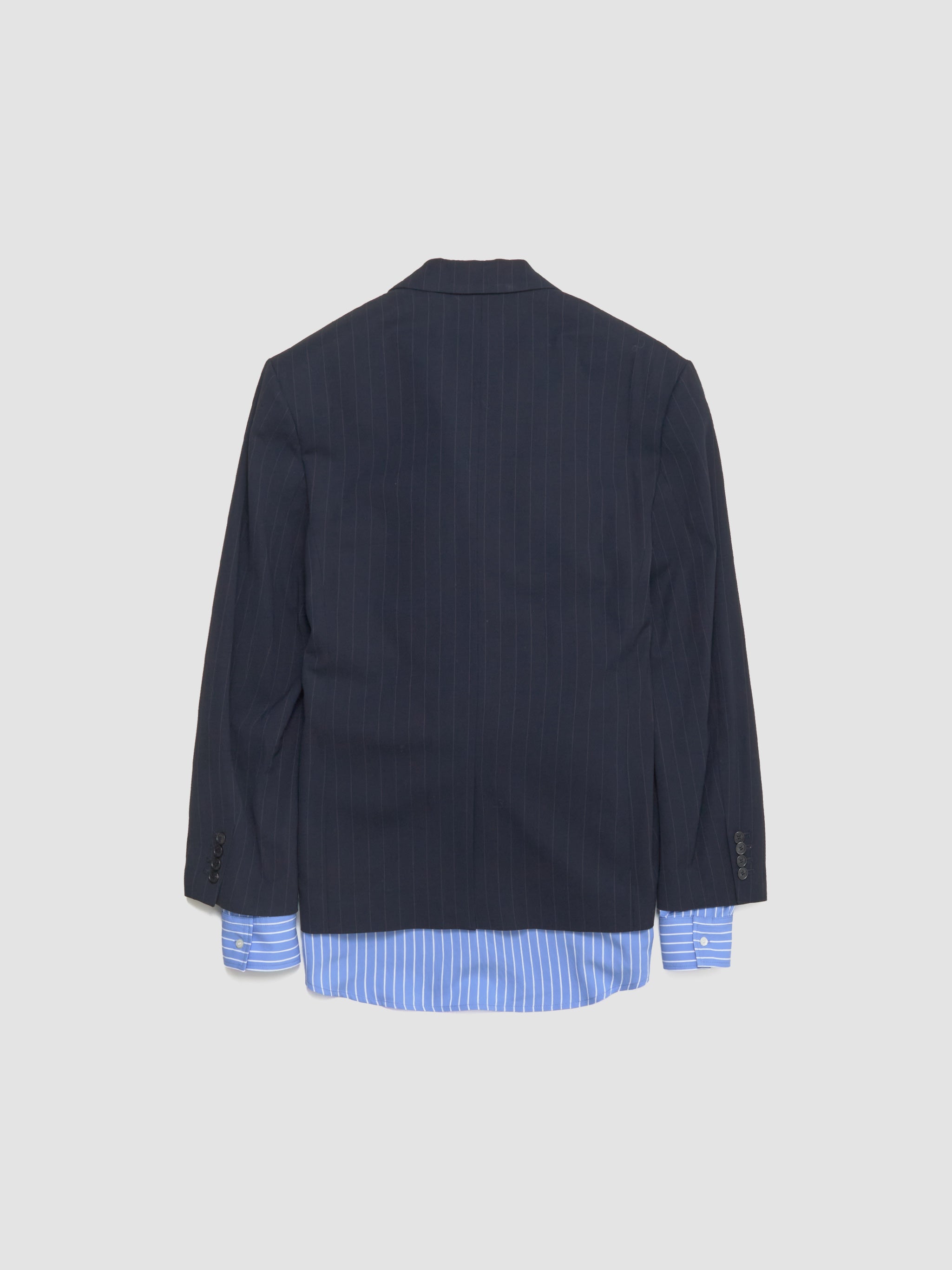 Layered Suit Jacket in Navy