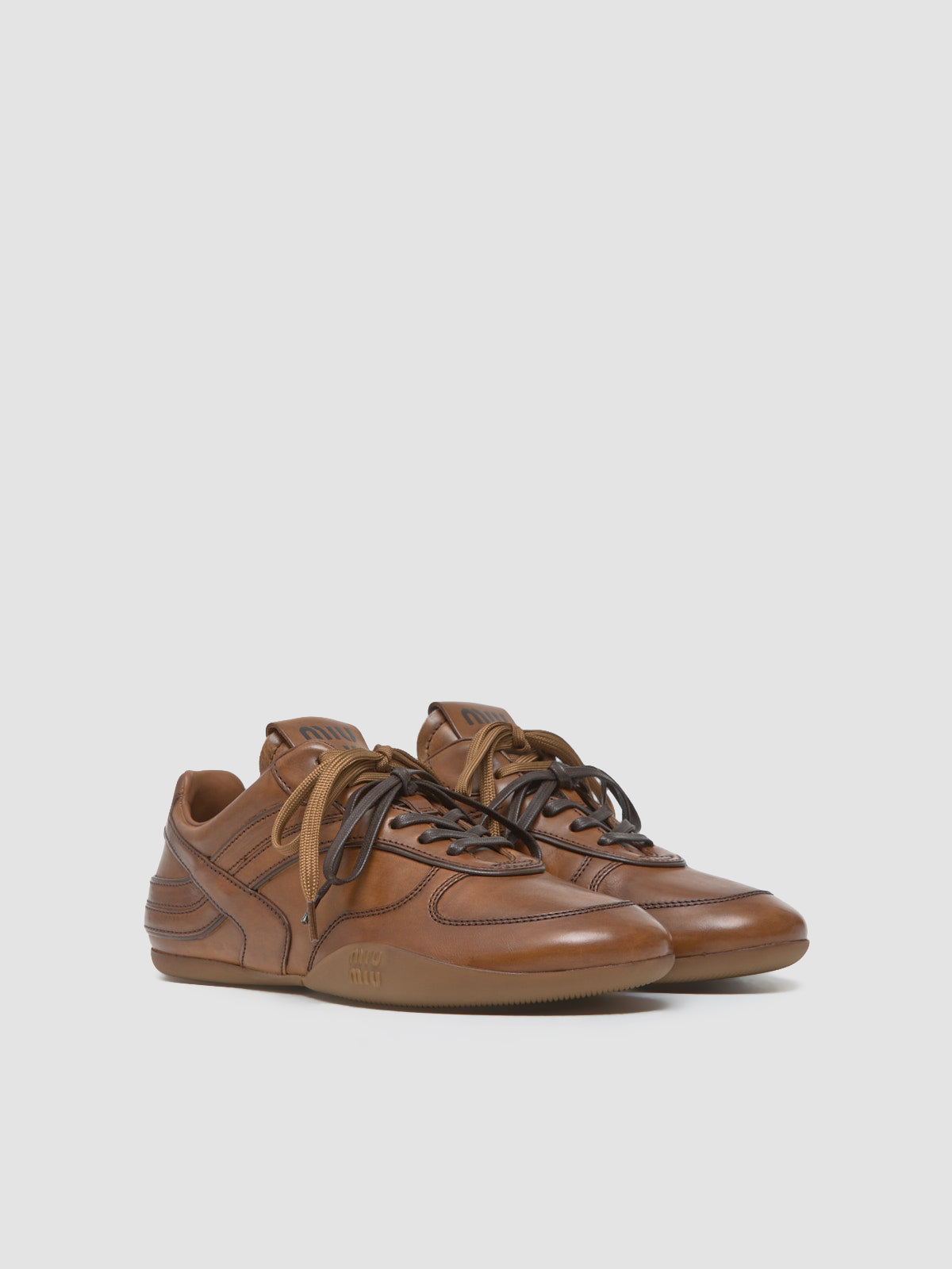 Gymnasium Leather Sneaker in Cognac