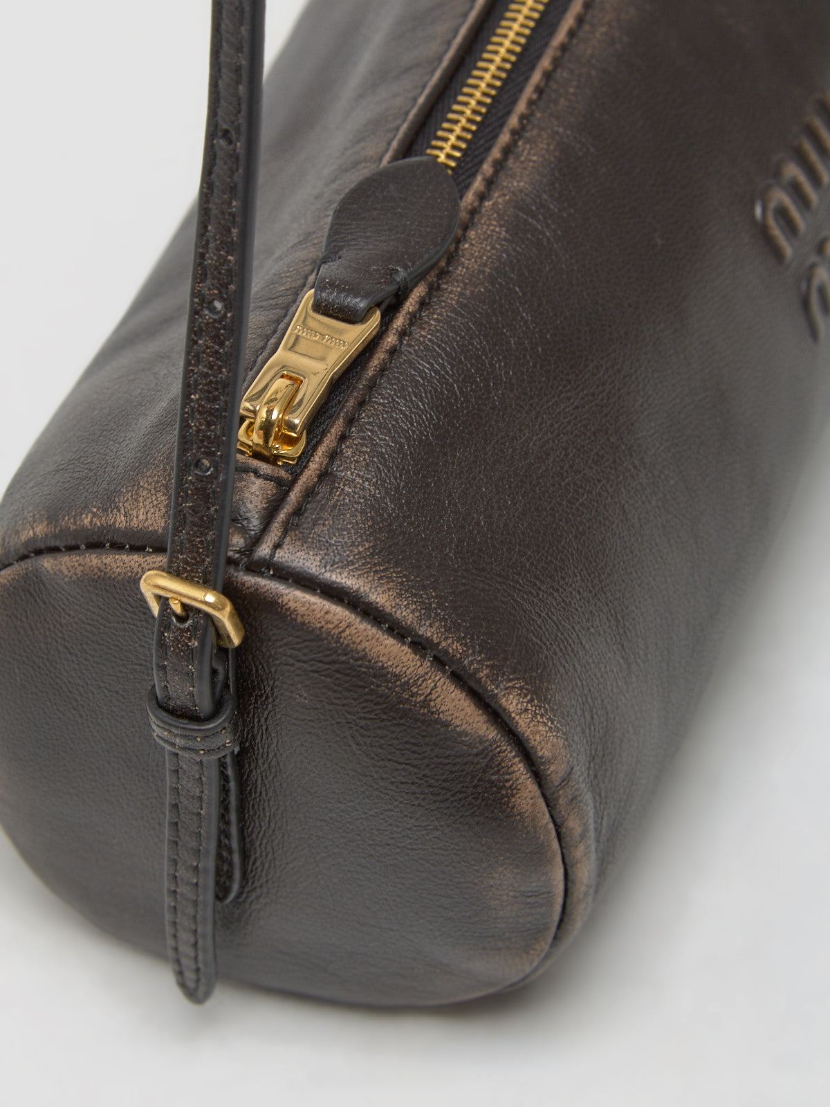 Nappa Leather Pouch in Coffee Brown