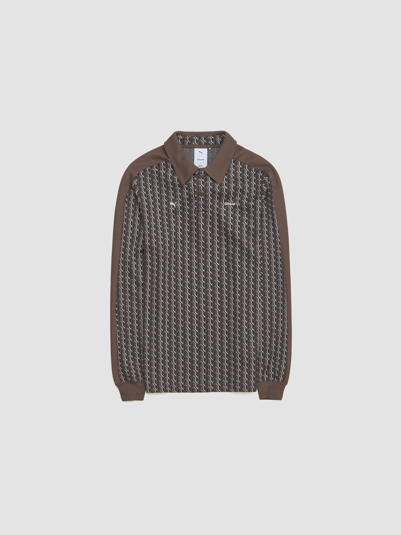 x JJJJound T7 Long Sleeve Polo Top in Chocolate