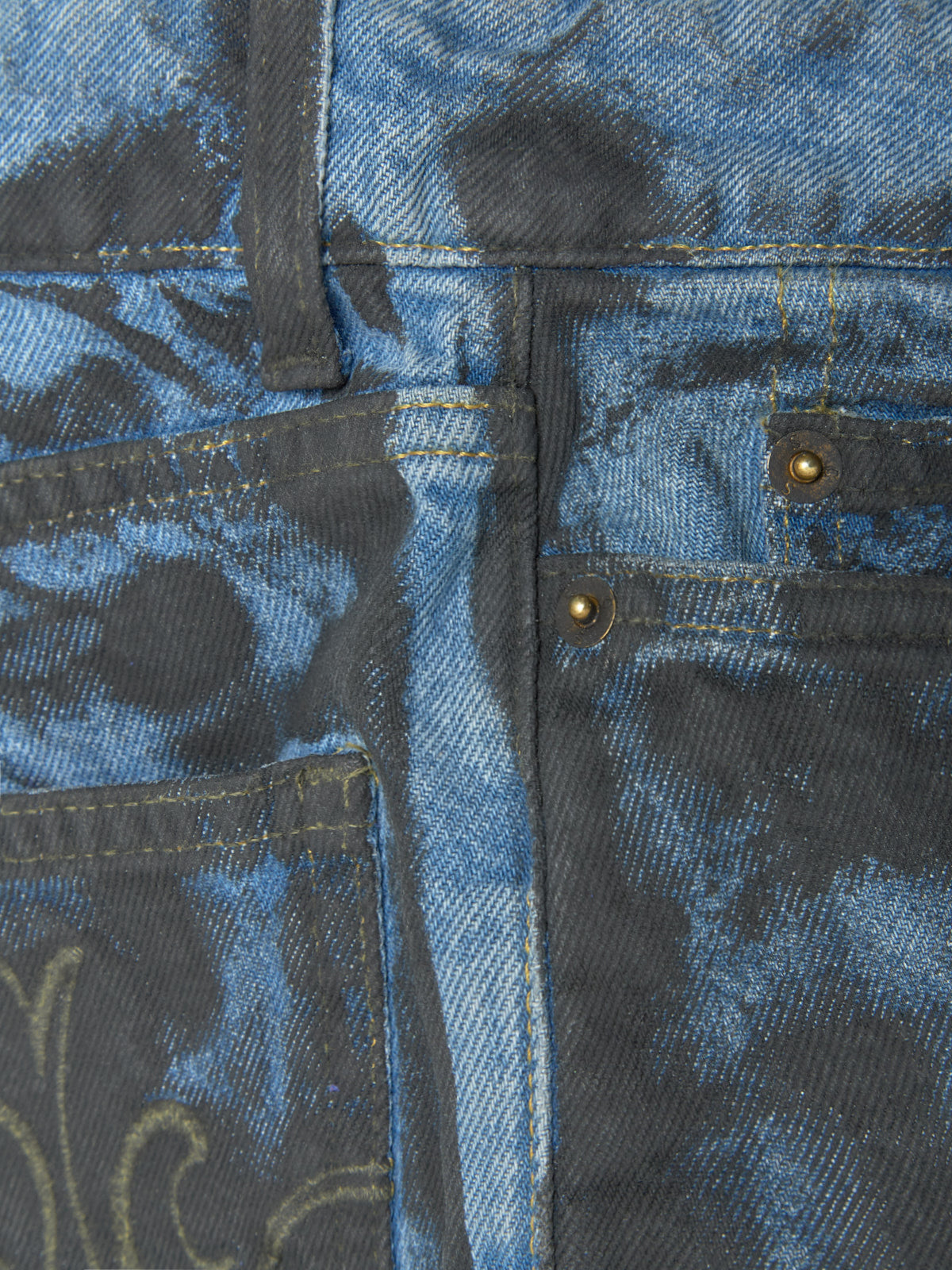 x Stockholm Surfboard Club Painted Bootcut Jeans in Black